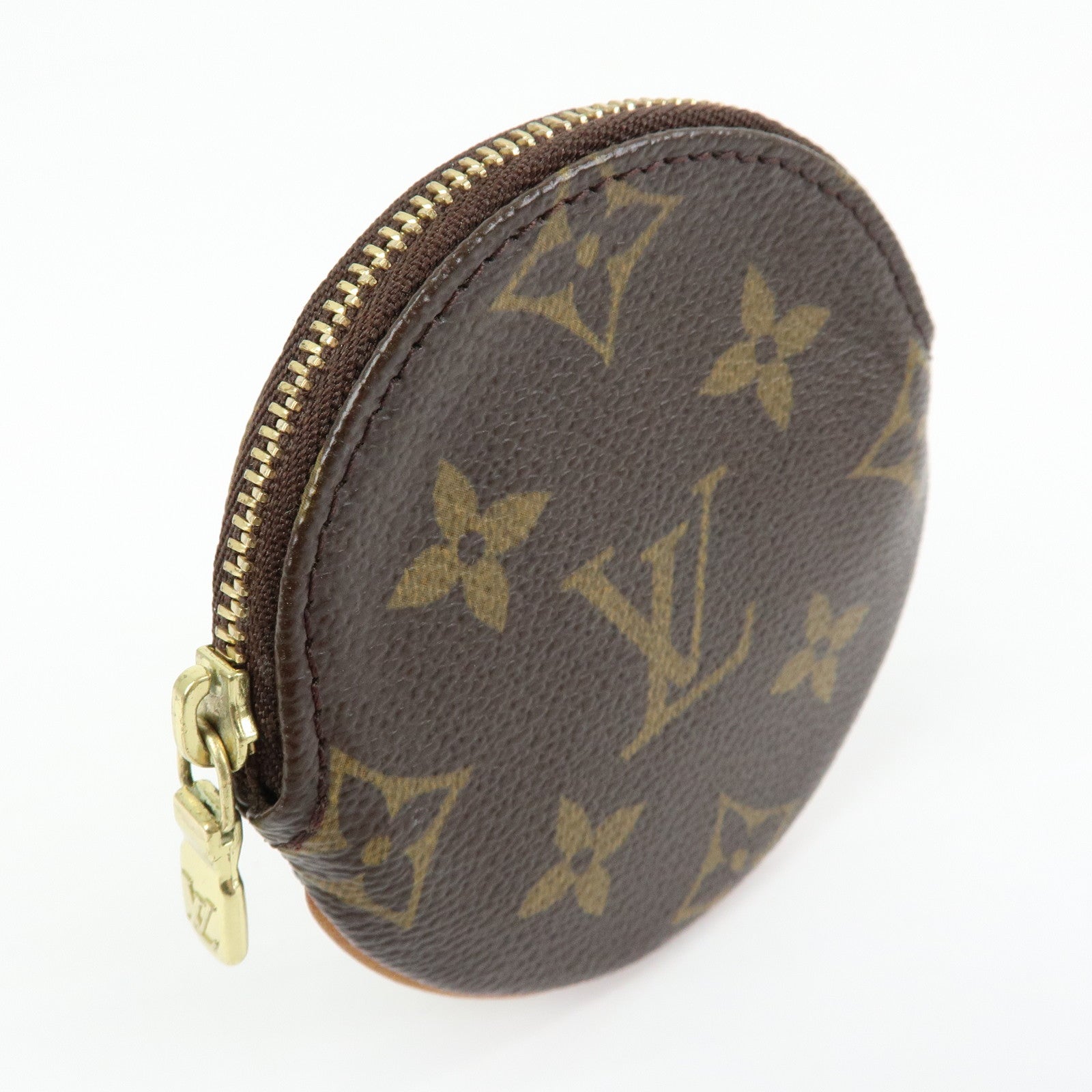 Louis Vuitton Monogram Porte Monnaie Rond Coin Case Brown M61926