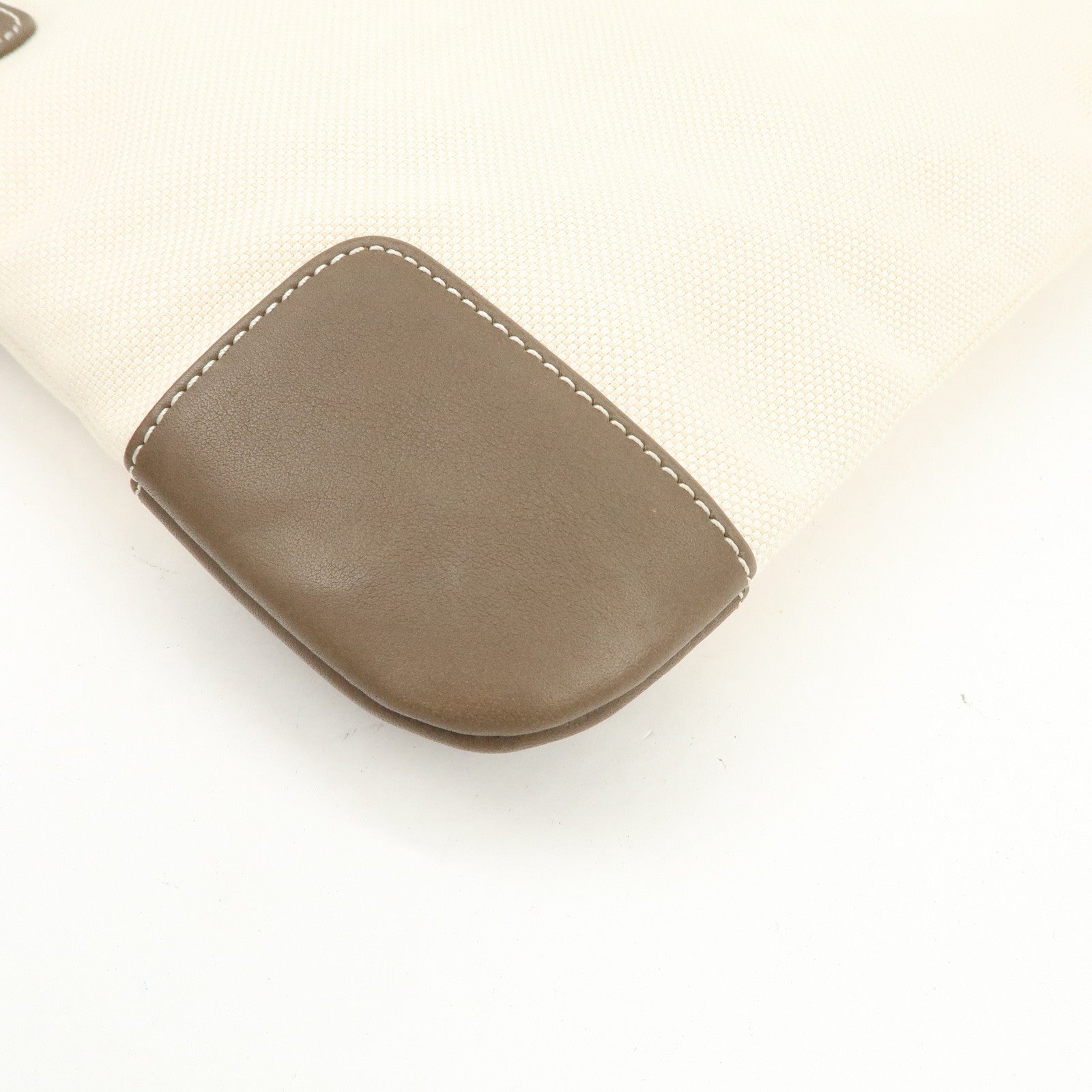 LOEWE Anagram Canvas Leather Shoulder Bag Crossbody Bag Beige