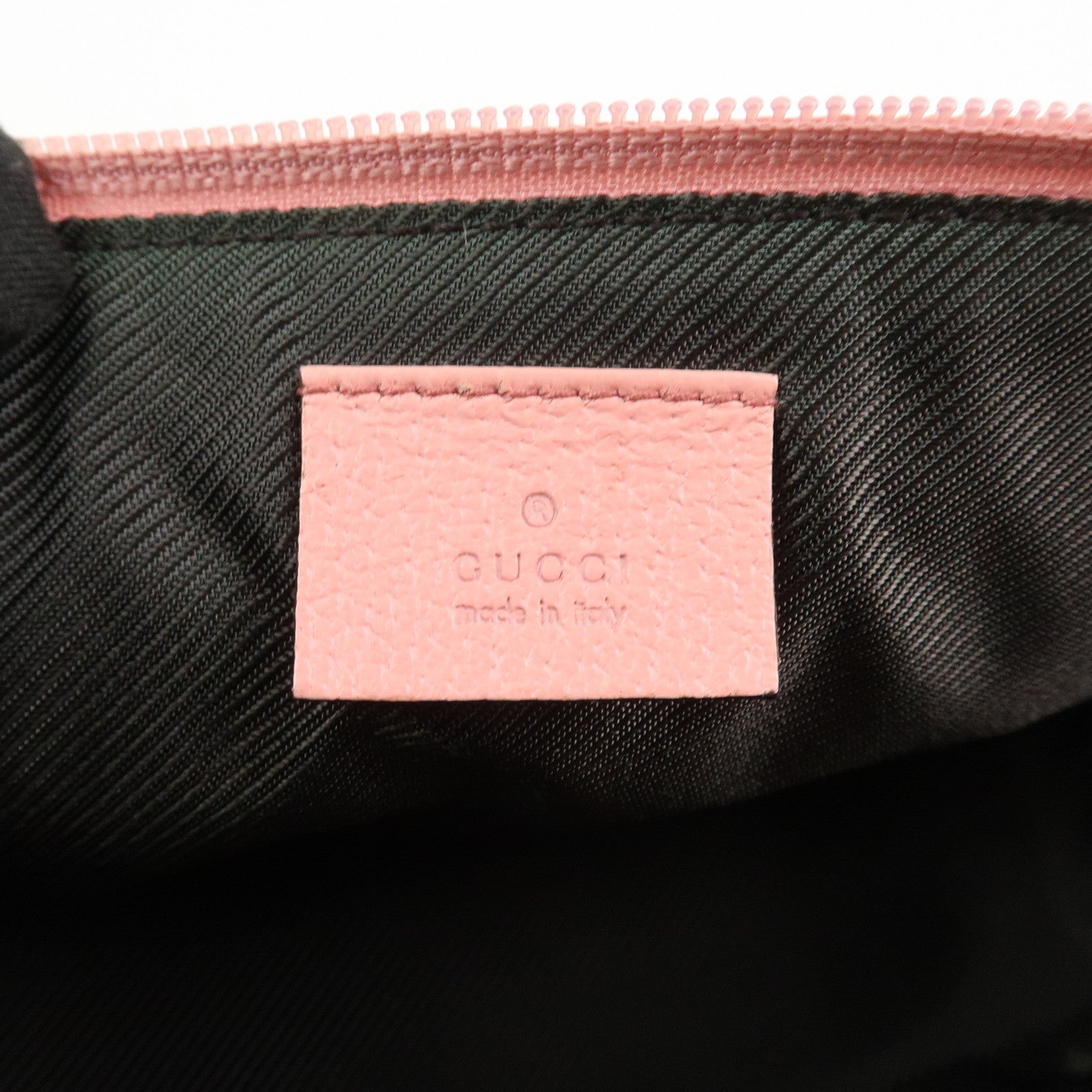 GUCCI Boat Bag GG Canvas Leather Hand Bag Beige Pink 07198