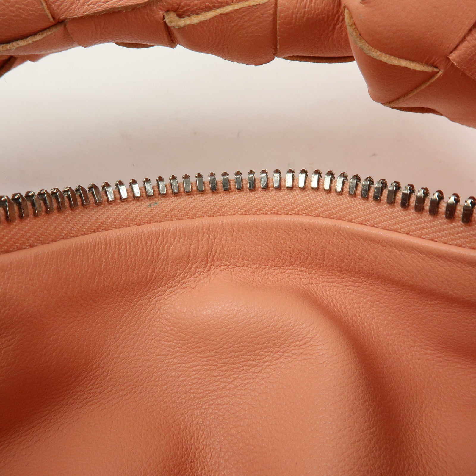 BOTTEGA VENETA Mini Jodie Intrecciato Leather Hand Bag Pink