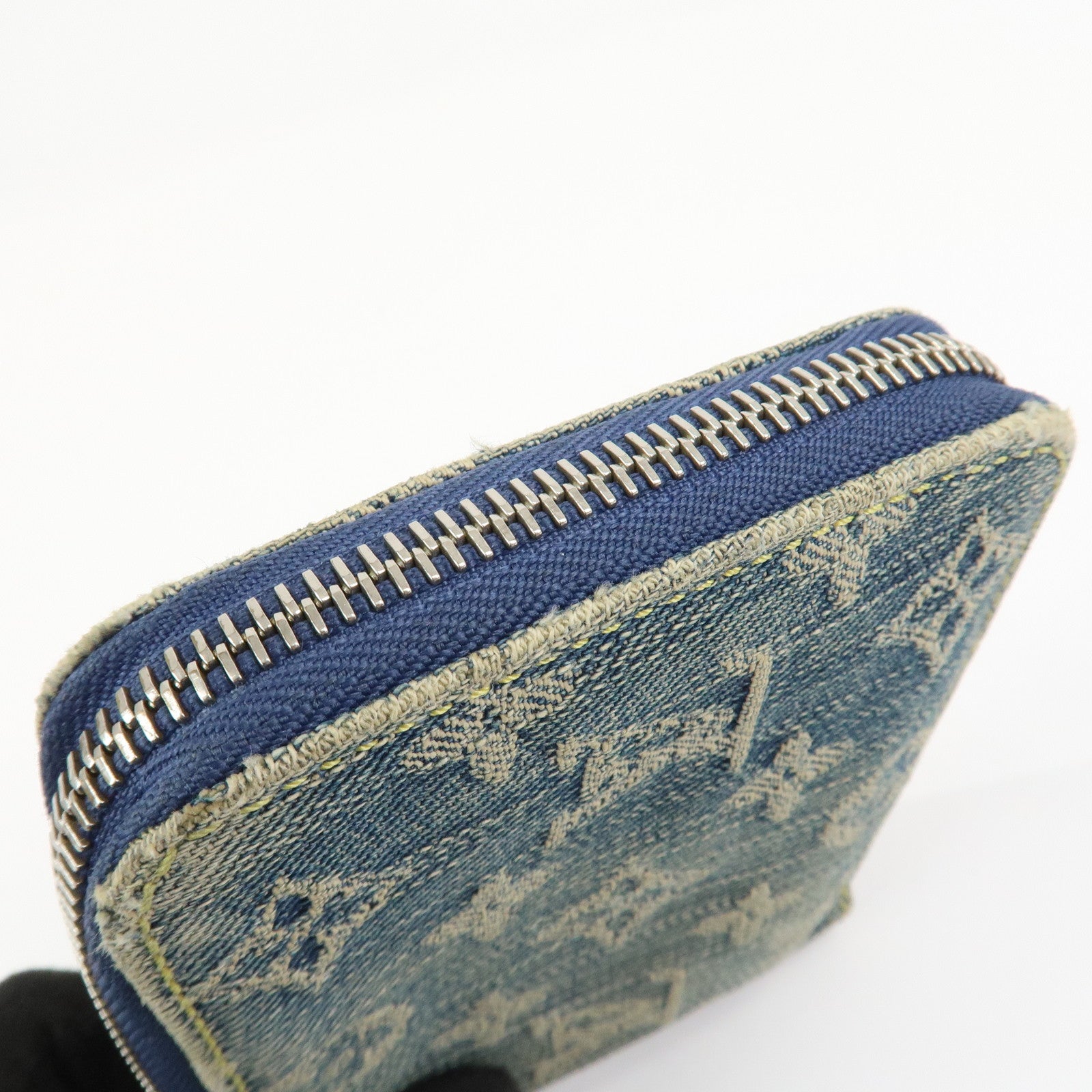 Louis Vuitton Monogram Denim Mini Zippy Wallet Blue M95342