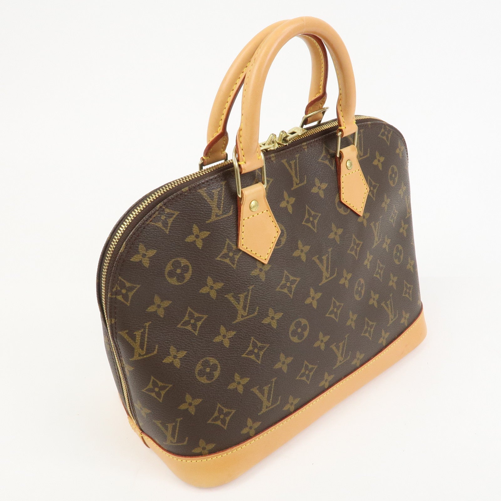 Louis Vuitton Monogram Alma Hand Bag Brown M51130