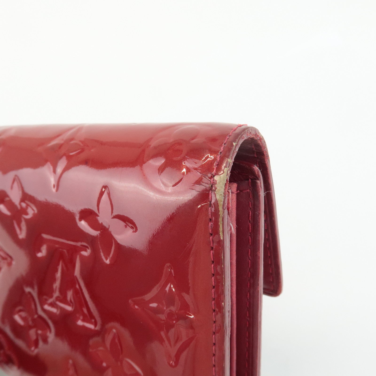 Louis Vuitton Monogram Vernis Leather Wallet Pomme d'Amour M93530 Used