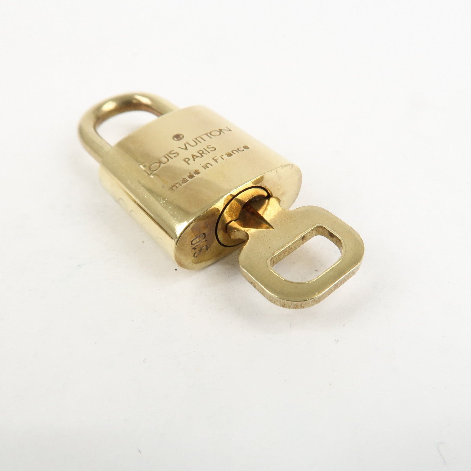 Louis Vuitton Set of 10 Lock & Key Cadena Key Lock Metal Gold Used