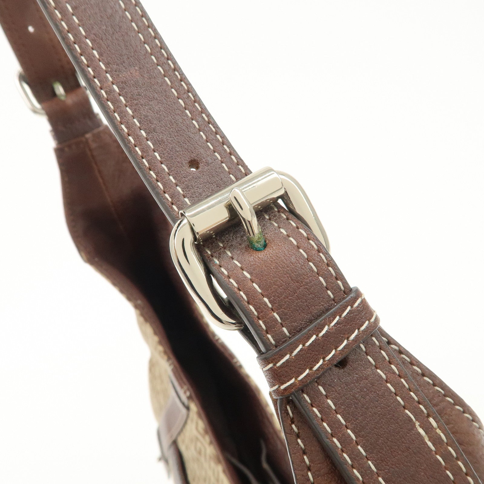 GIVENCHY 4G Logo Canvas Leather Hand Bag Shoulder Bag Beige Brown