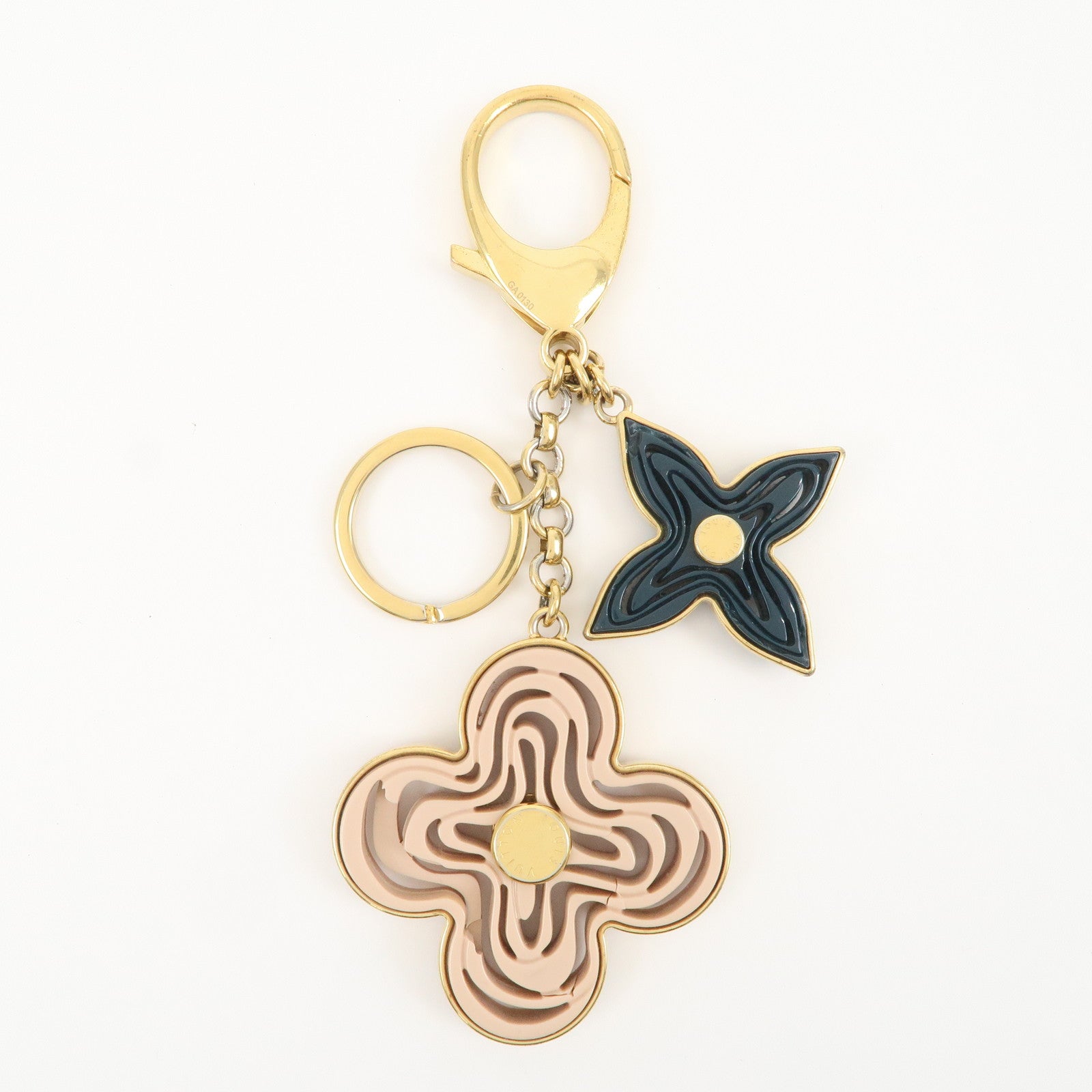 Louis Vuitton Bijou Sac Knife Metal Plastic Bag Charm Gold Ｍ66143