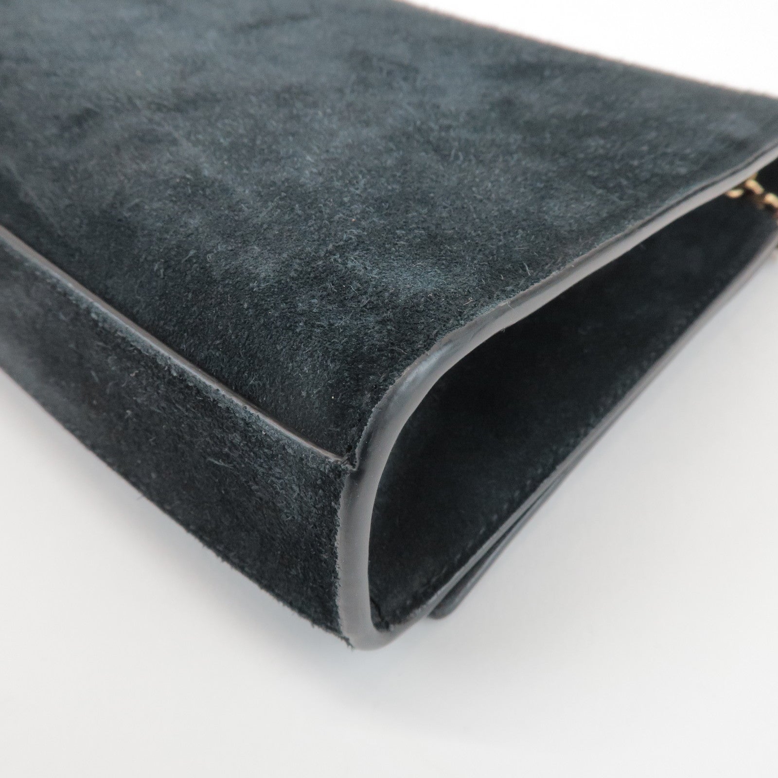 SAINT LAURENT PARIS Cassandra Suede Rhinestone Shoulder Bag 513074