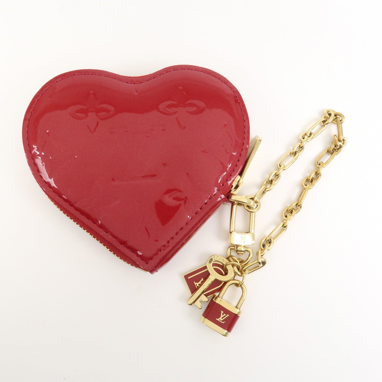 Louis Vuitton Monogram Vernis Porte Monnaie Coeur Coin Case M93562