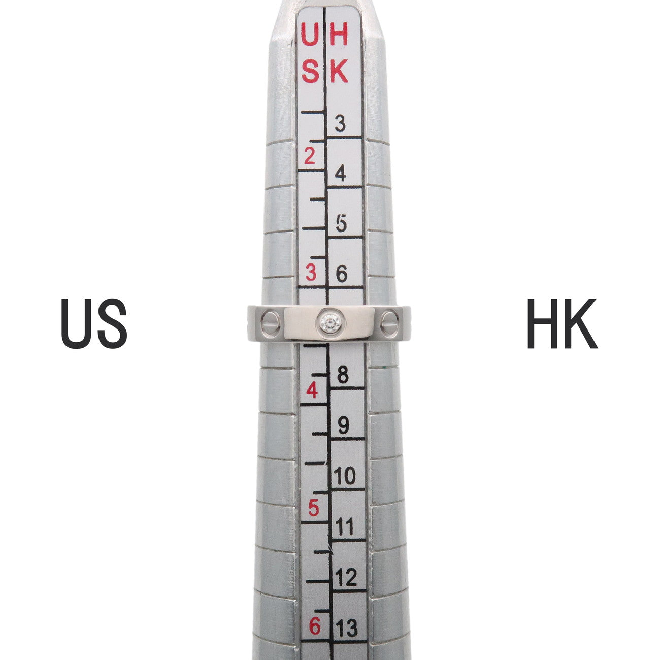 Cartier Mini Love 1P Diamond Ring # K18 750 US EU HK