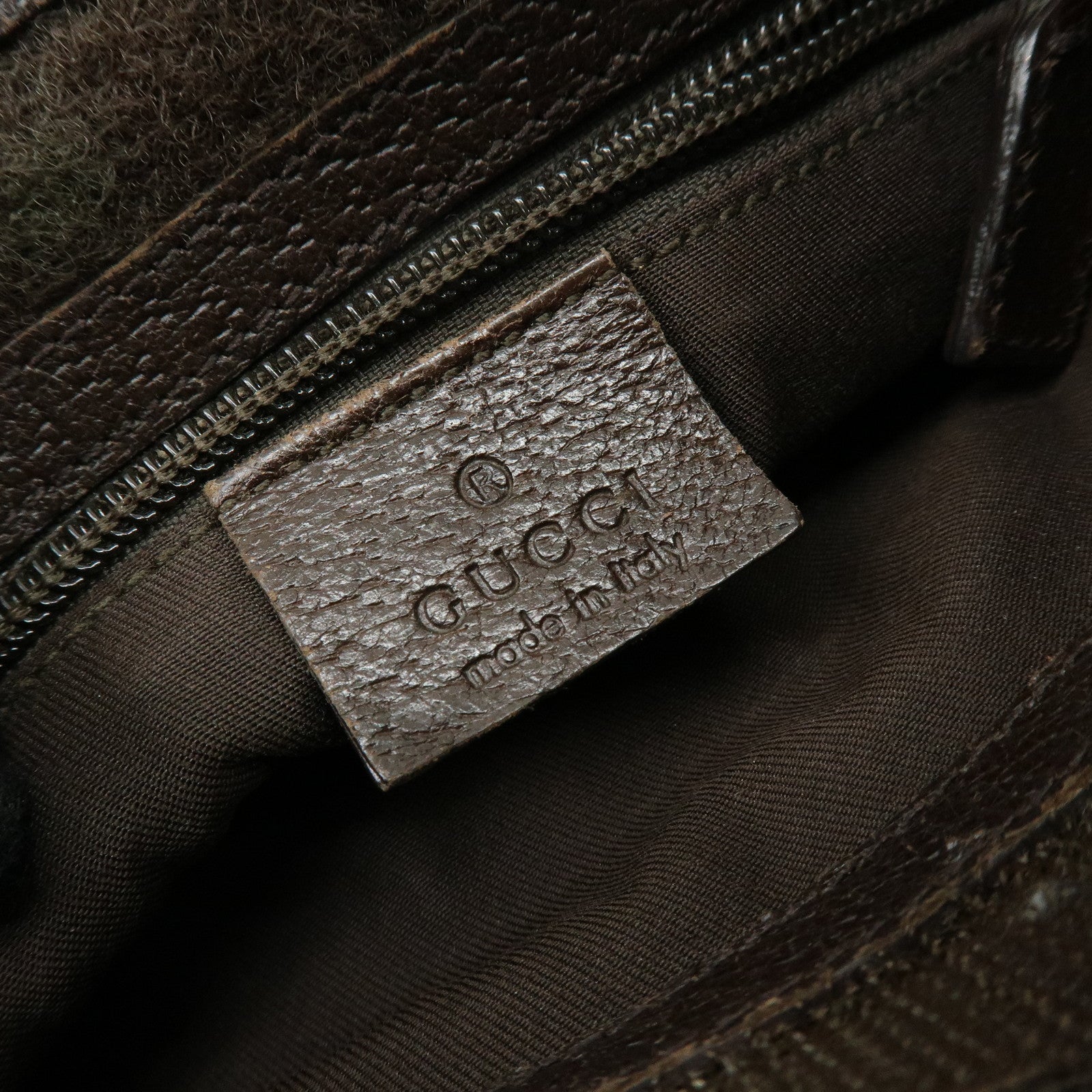 GUCCI Sherry GG Canvas Leather Shoulder Crossbody Bag Brown 27639