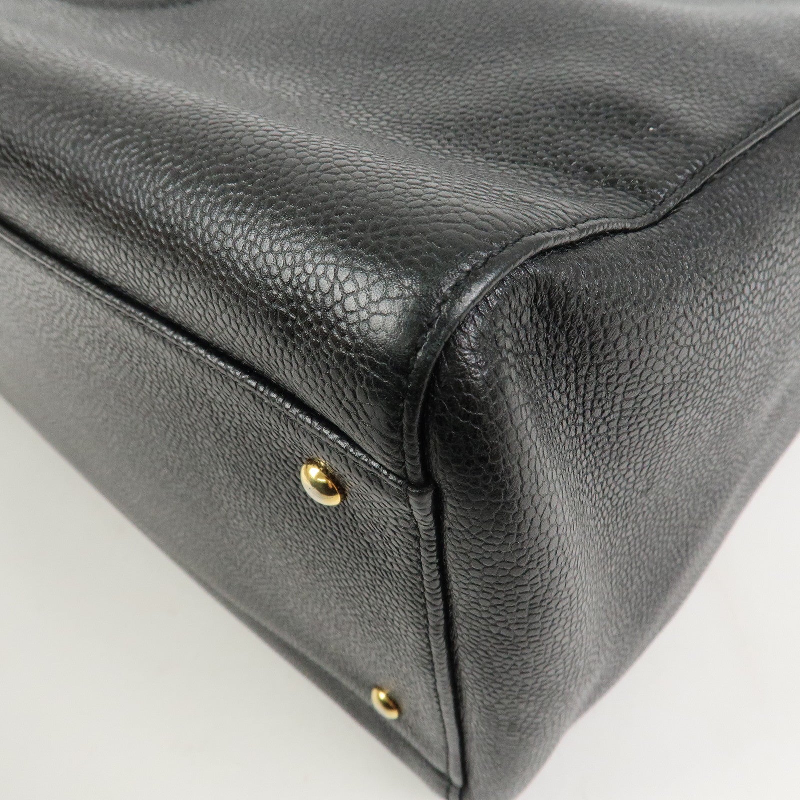 CHANEL COCO Mark Caviarskin Chain Shoulder Bag Black A10492