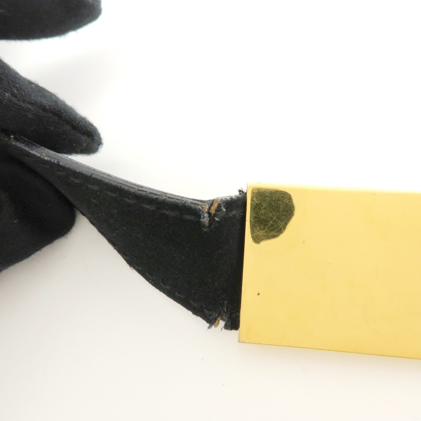 GUCCI Suede Shoulder Bag Crossbody Bag Black 001・2122・1931