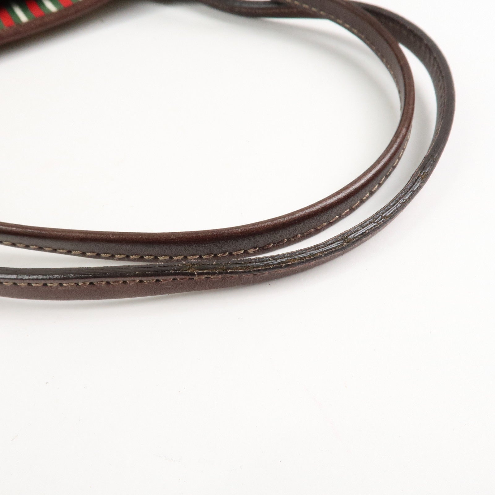 GUCCI Abbey Interlocking G GG Canvas Leather Tote Bag Brown 169945 Used