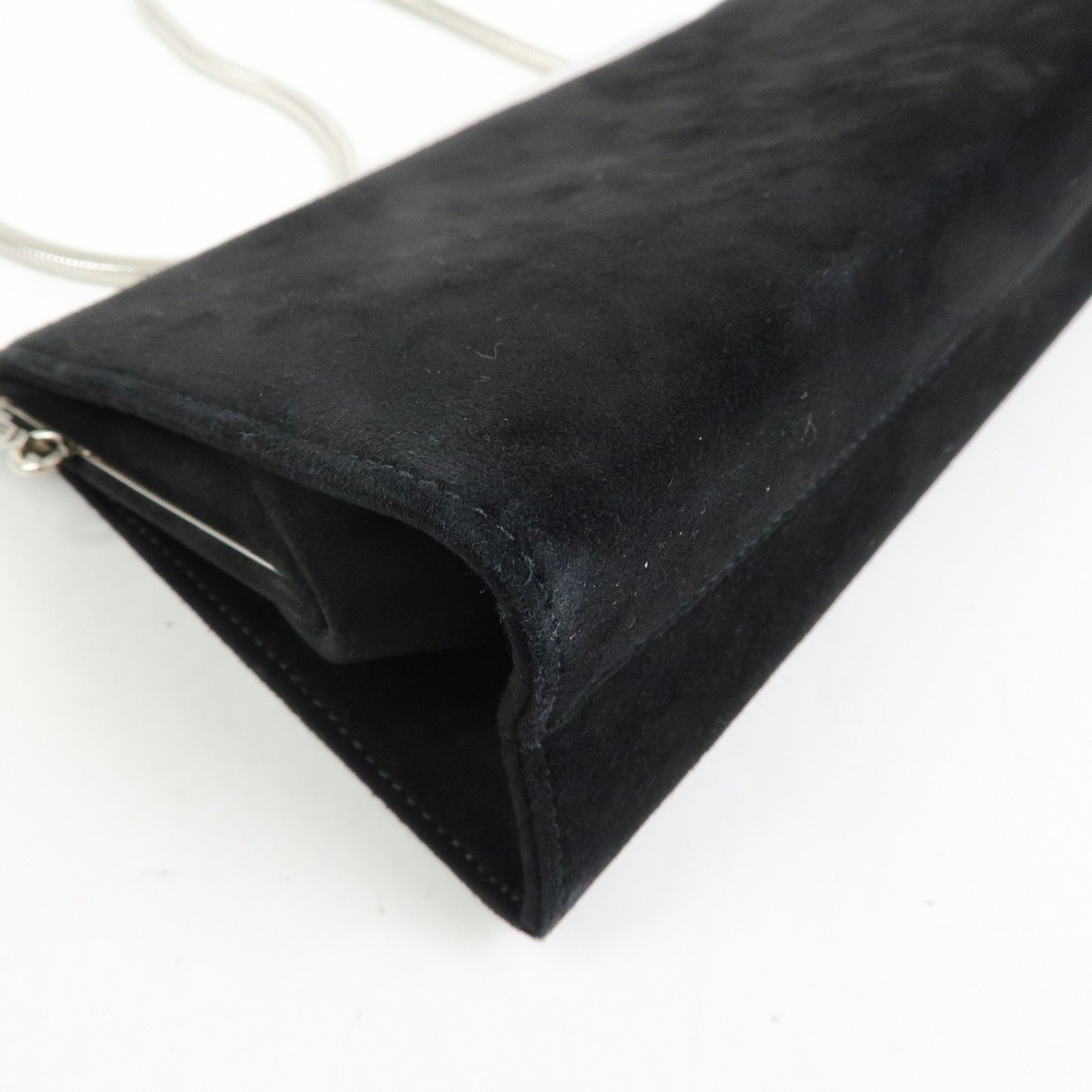 Ferragamo Suede 2Way Bag Shoulder Bag Clutch Bag Black