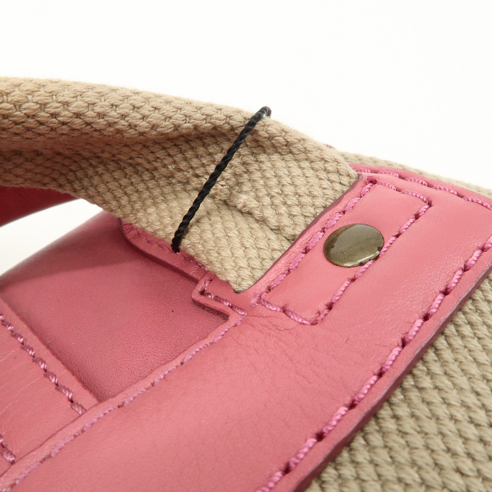 BURBERRY Children Canvas Leather Mini Rucksack Backpack Beige Pink