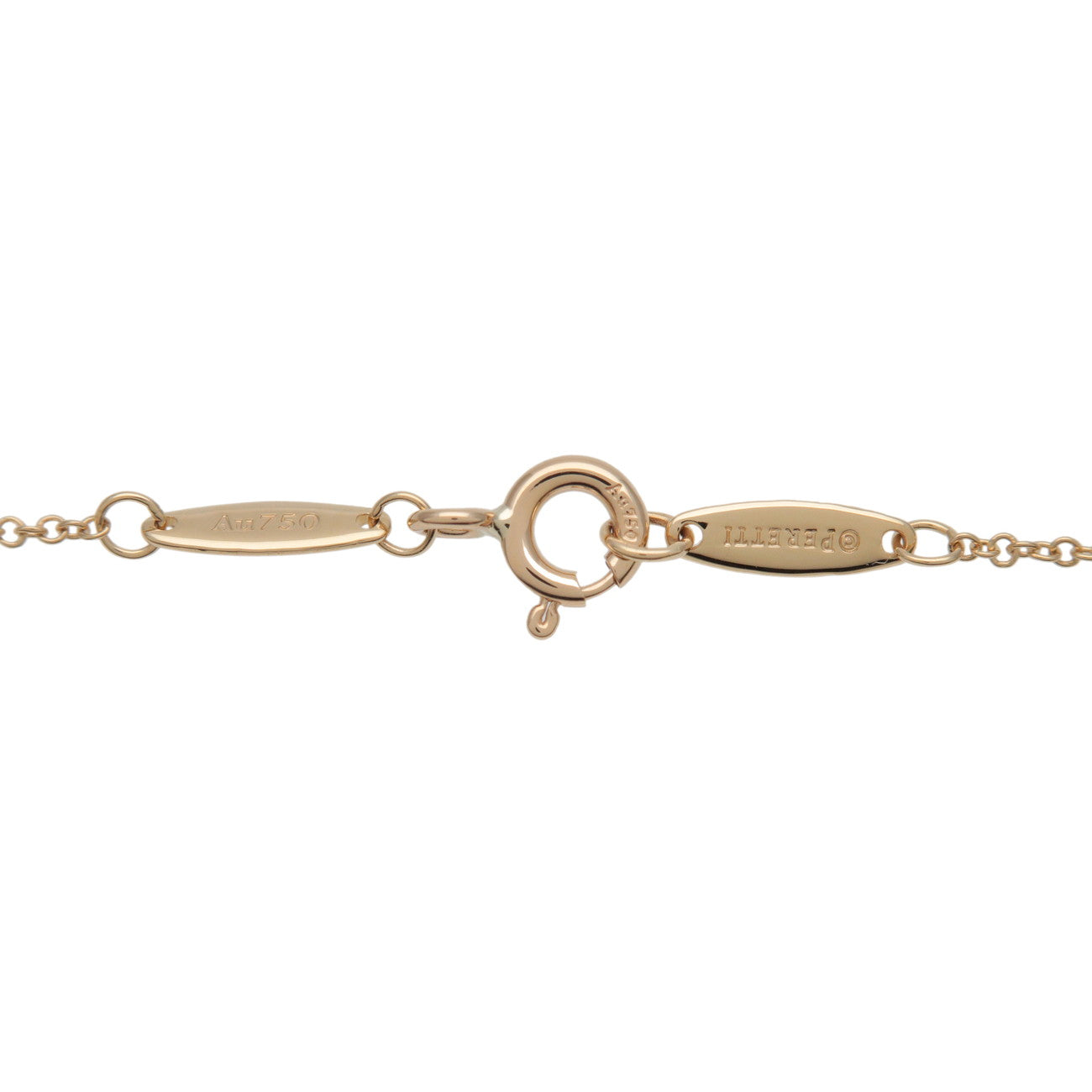Tiffany & Co By The Yard 1P Diamond Necklace K18 750YG Yellow Gold