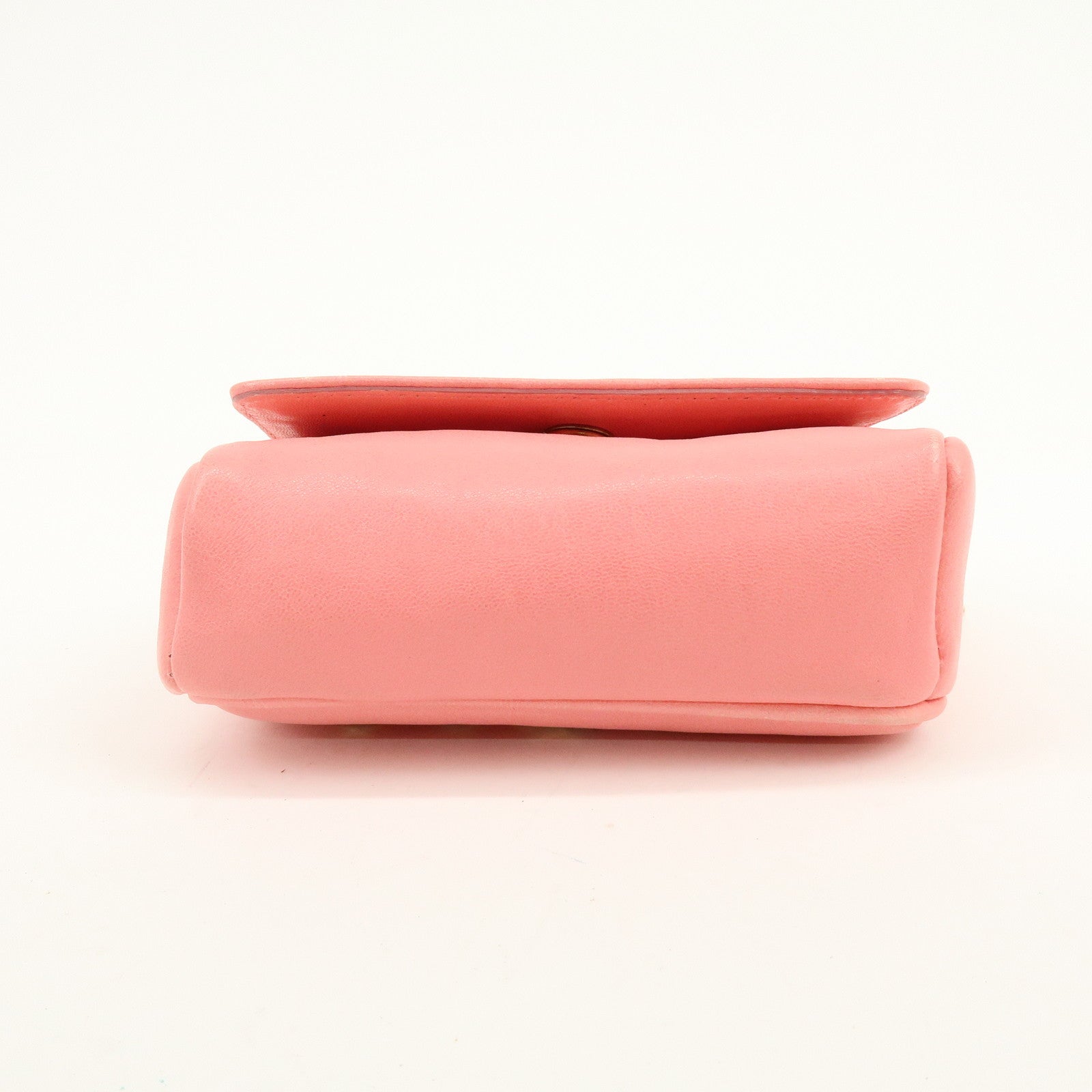 JIMMY CHOO Studs Leather Chain Shoulder Bag Crossbody Bag Pink