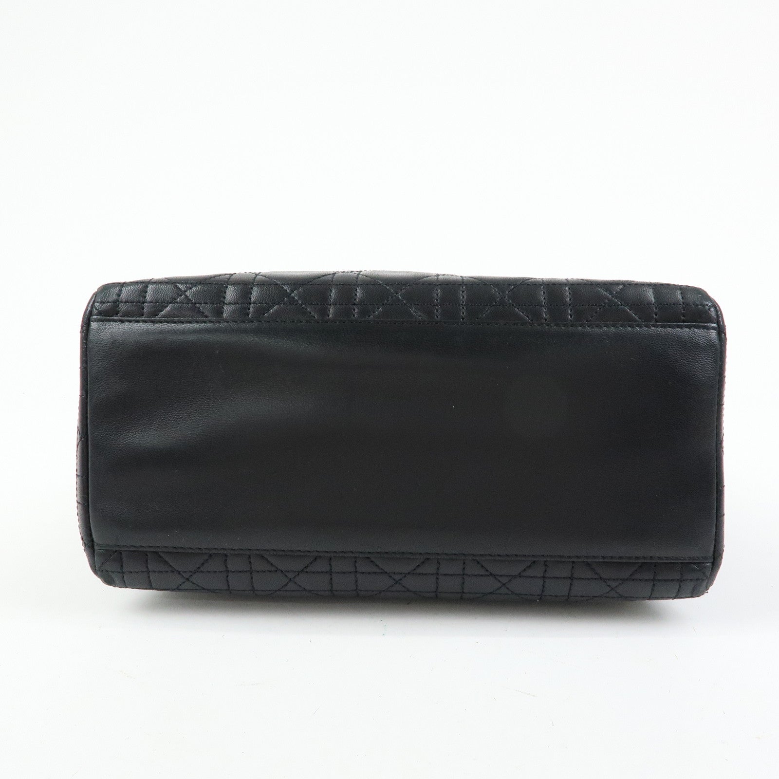 Christian Dior Lady Dior Leather 2Way Bag Hand Bag Black