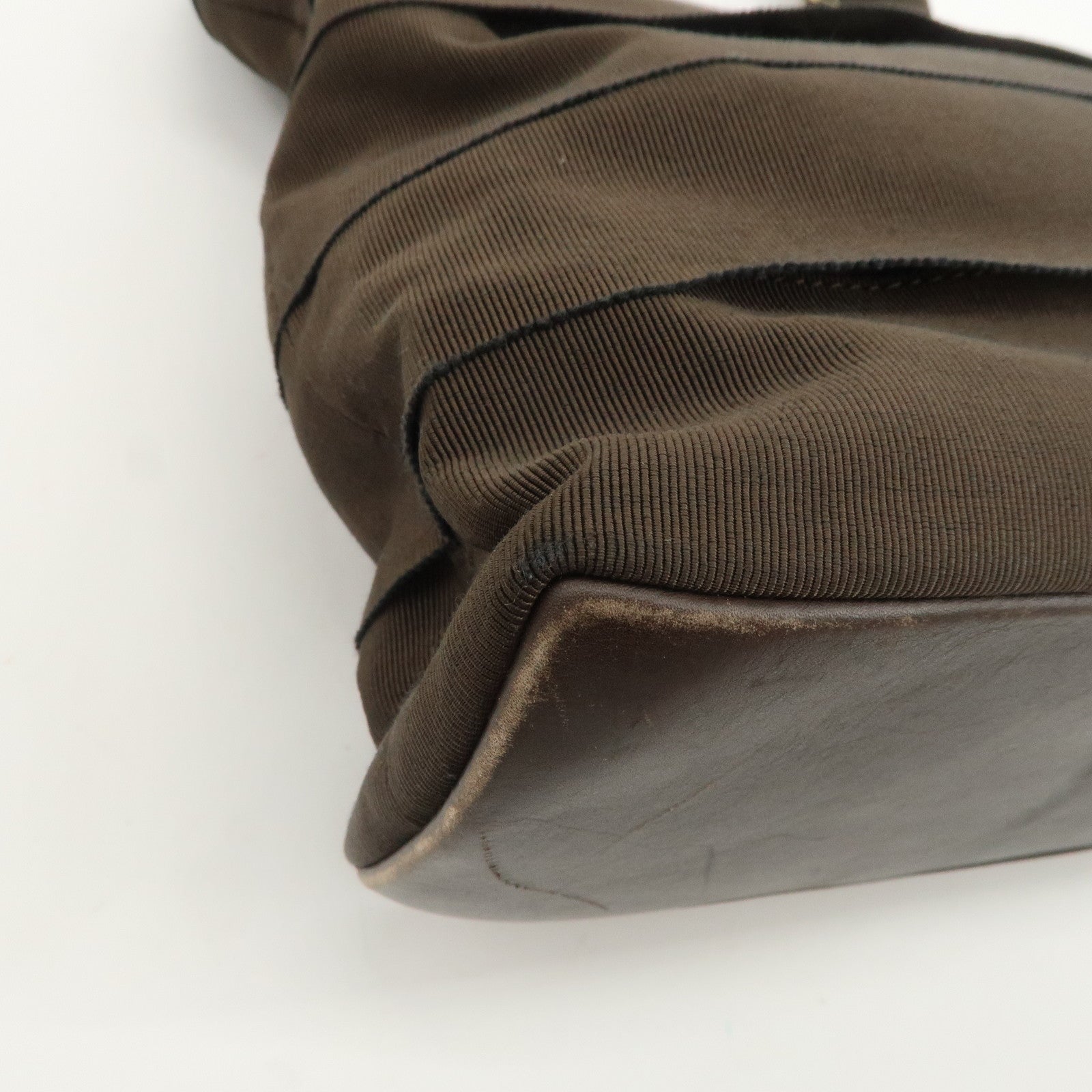 Ferragamo Vara Logo Canvas Tote Bag Shoulder Bag Brown