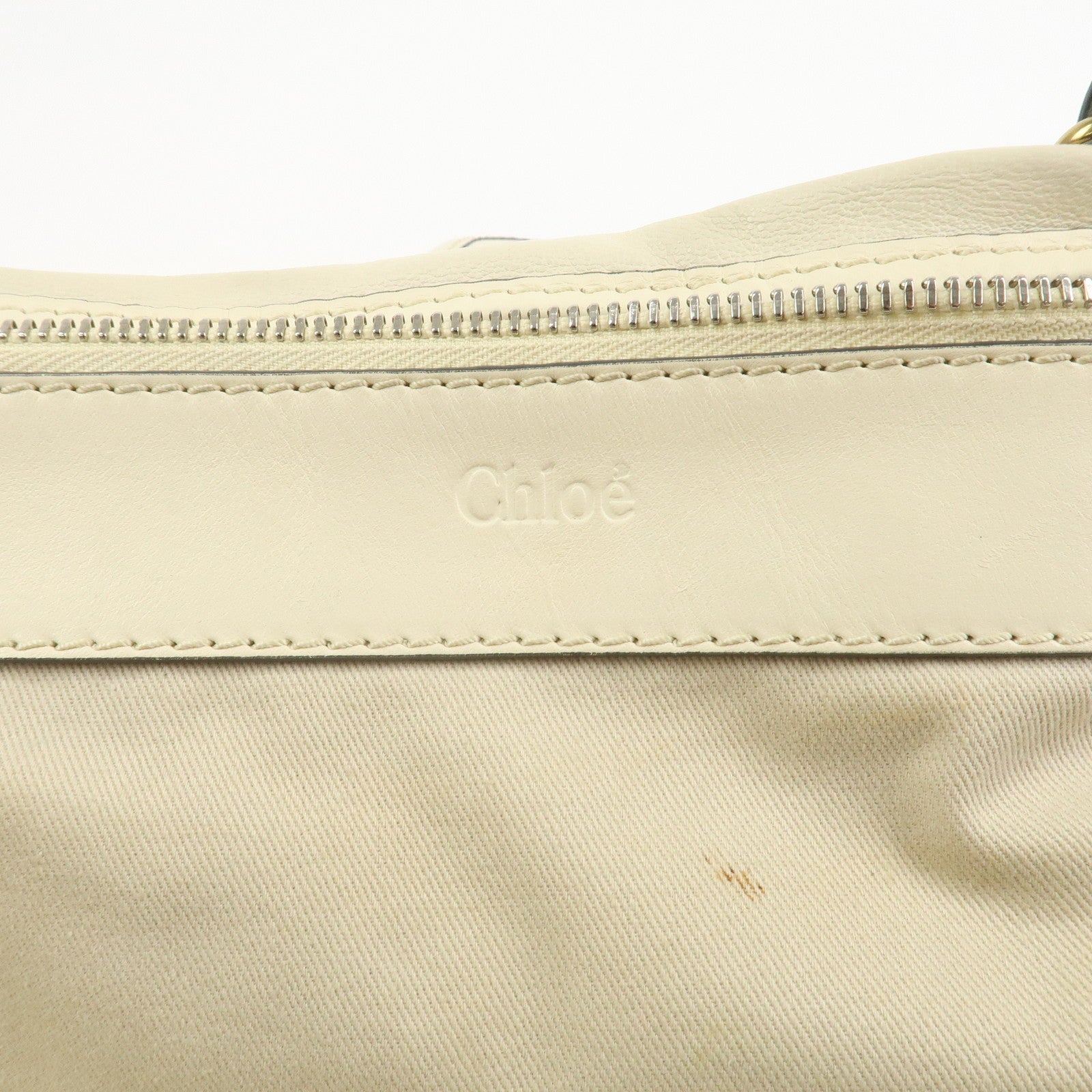 Chloe Kerala Leather Shoulder Bag Hand Bag Ivory Brown