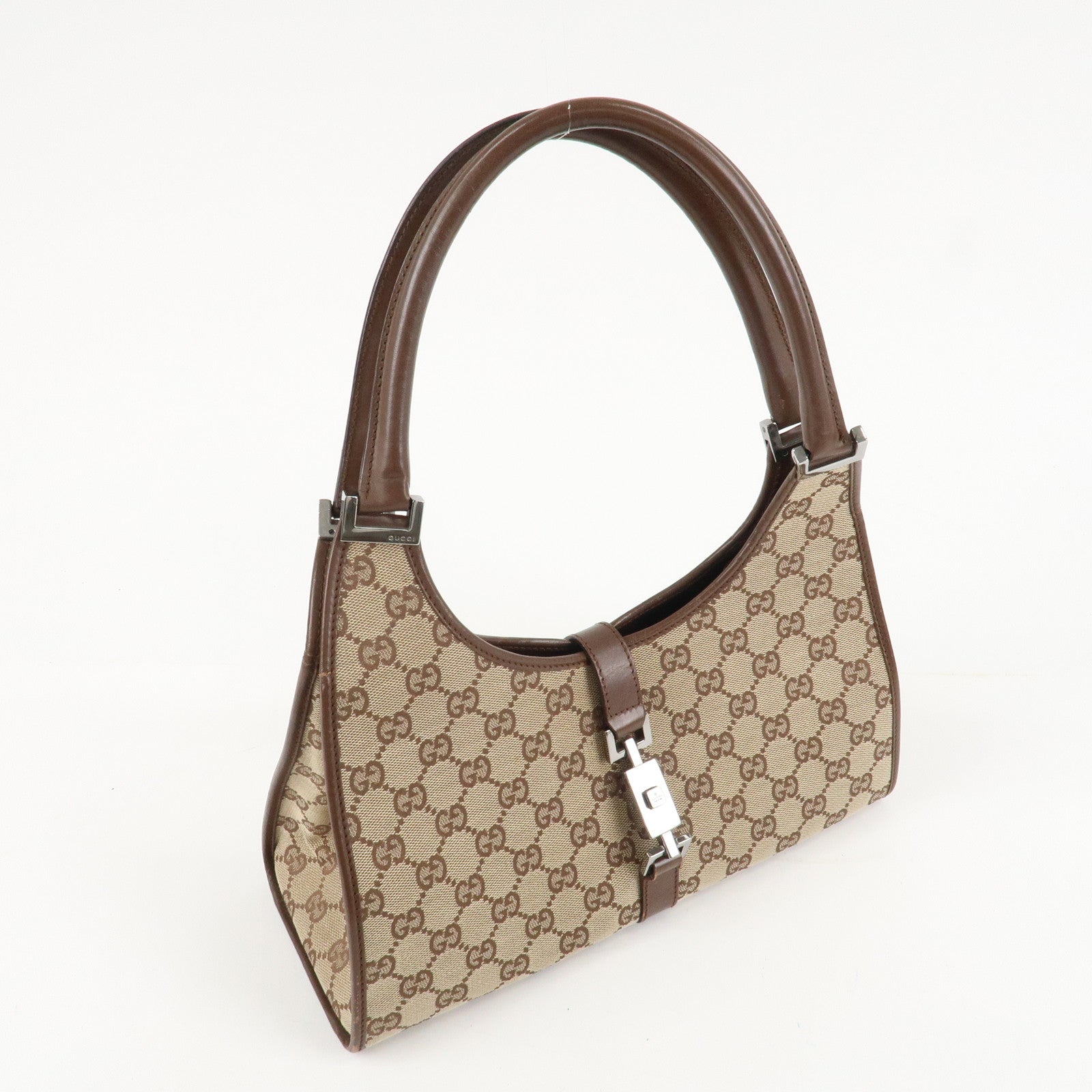 GUCCI Jackie Leather Shoulder Bag Hand Bag Black 002.1067 Used