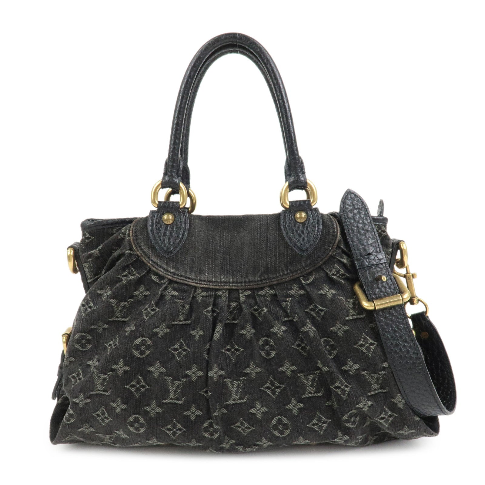 Louis Vuitton Monogram Denim Neo Cabby MM 2Way Bag Noir M95351