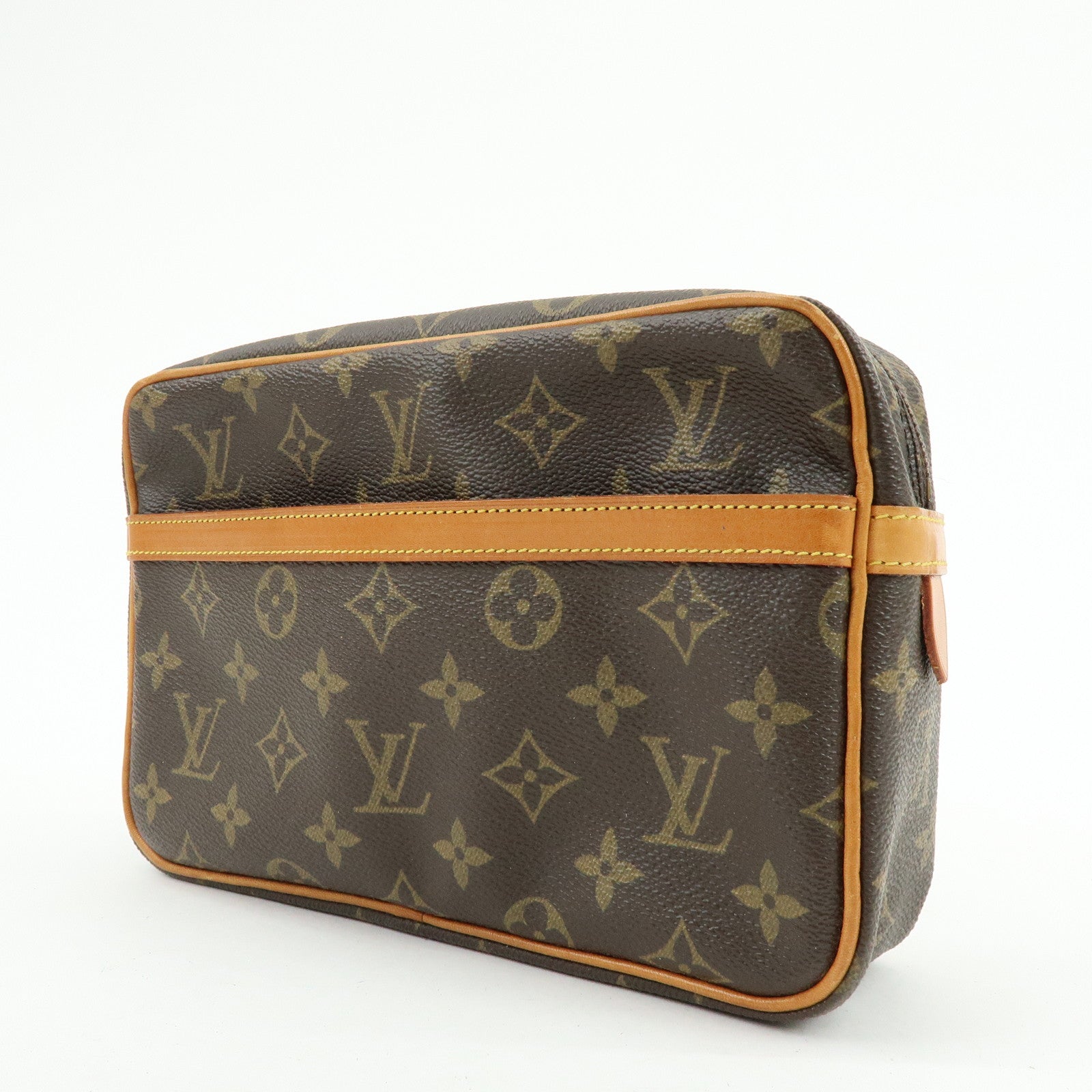 Louis Vuitton Monogram Compiegne 23 Pouch Clutch Bag Brown M51845