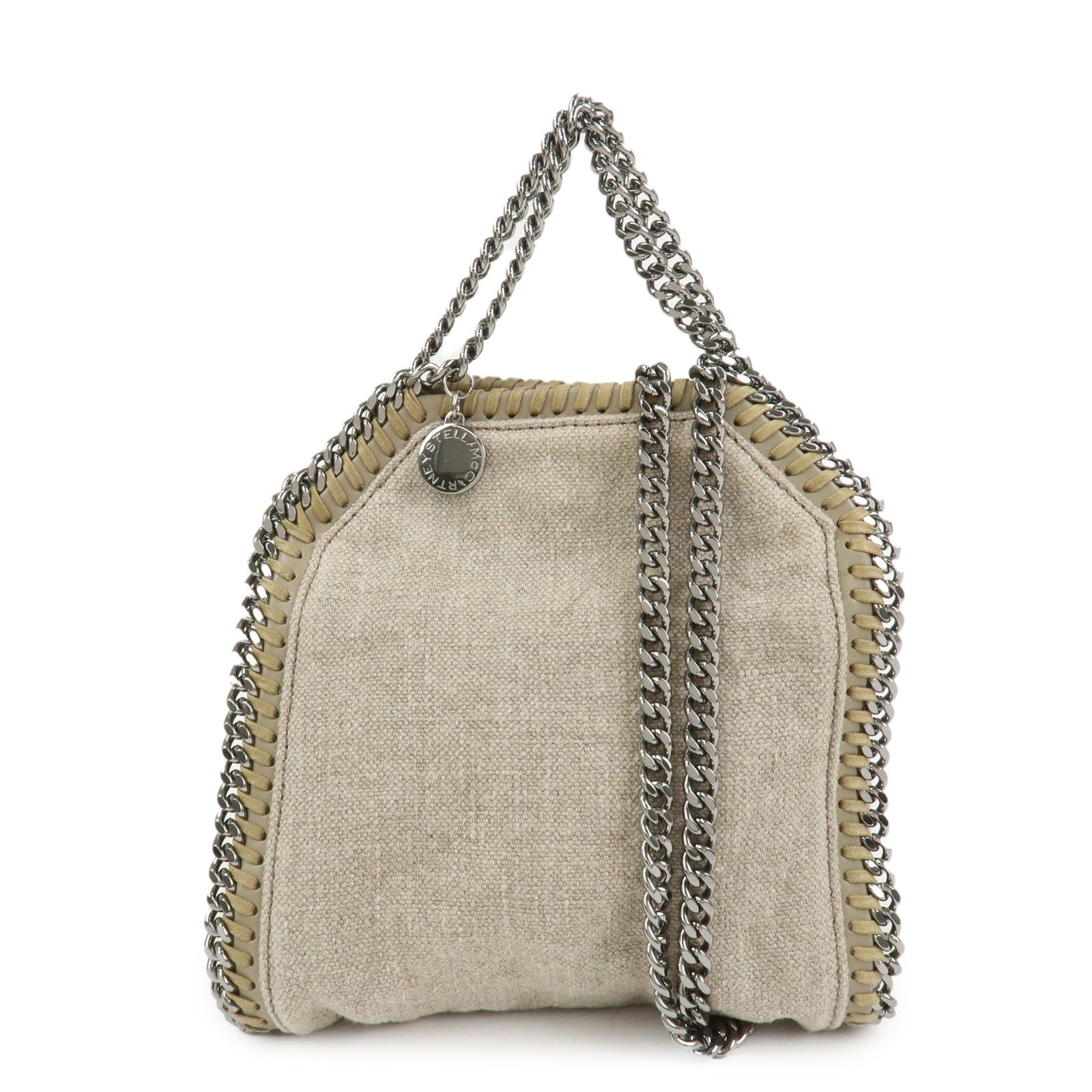 STELLA MCCARTNEY Falabella Canvas 2Way Hand Bag Shoulder Bag Beige