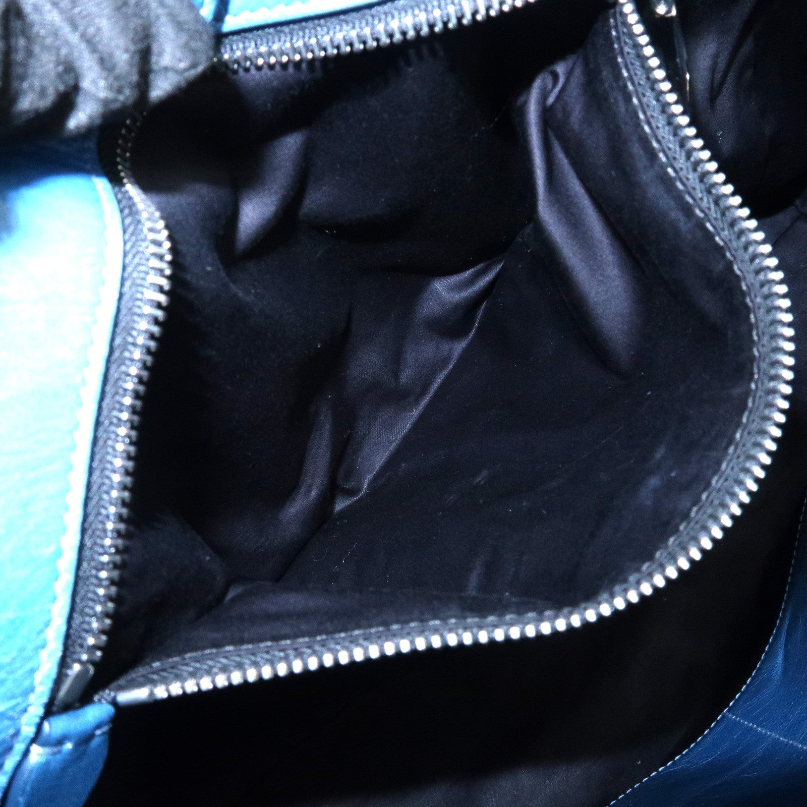 MIU MIU Leather 2Way Bag Shoulder Bag Hand Bag Blue RT0383