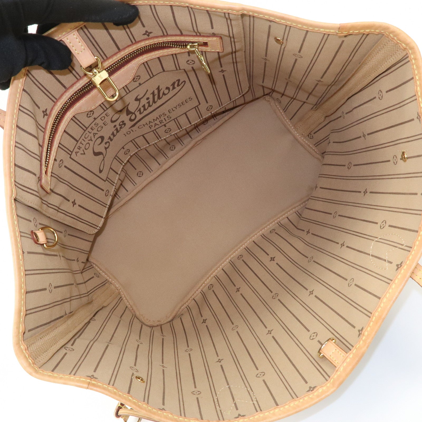 Louis Vuitton Monogram Neverfull MM Tote Bag Brown M40156 Used