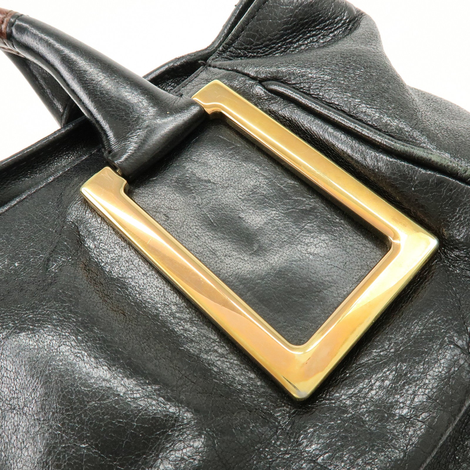 Chloe Ethel Leather 2Way Shoulder Bag Hand Bag Crossbody Bag Black
