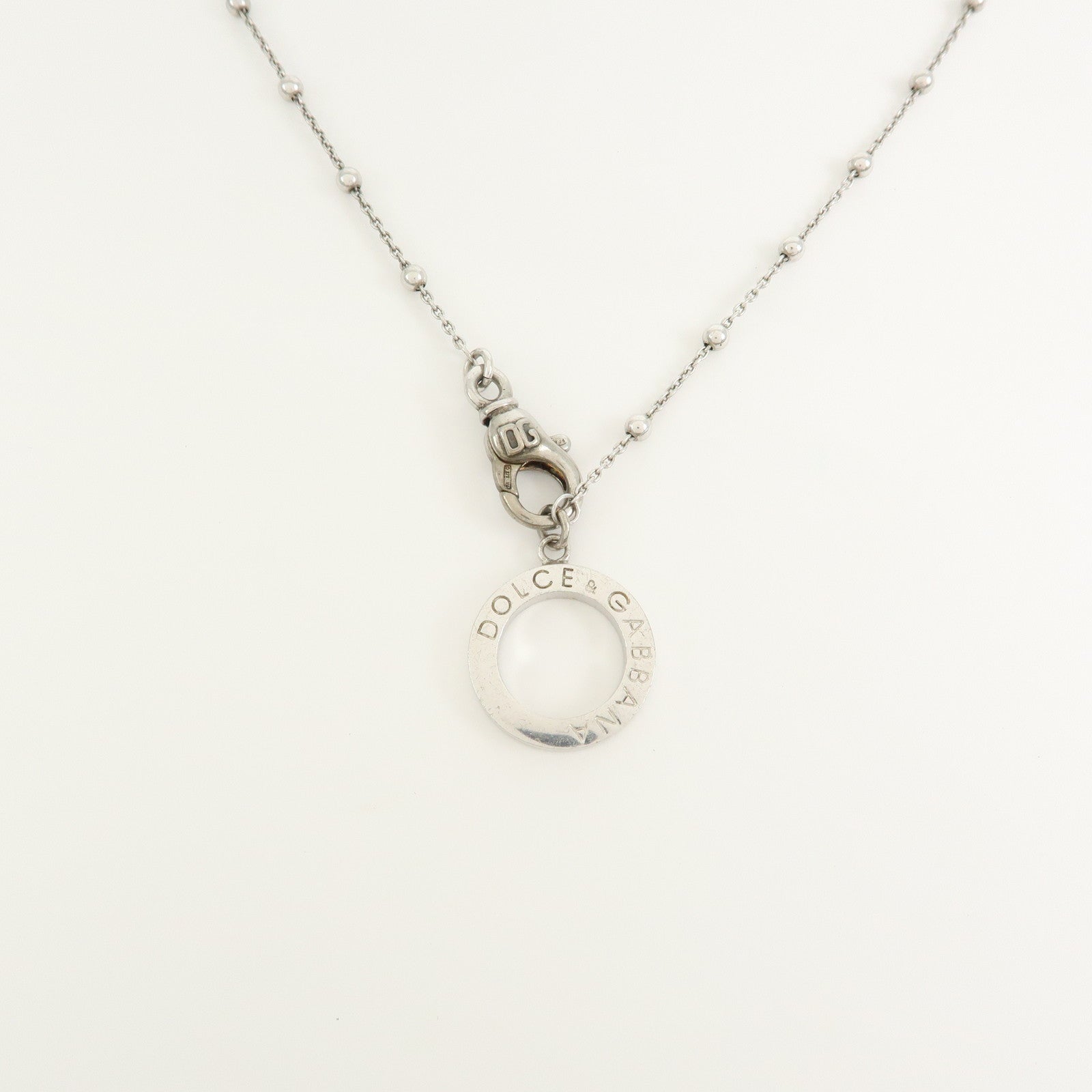 Dolce & Gabbana Sterling Pendant Necklace SV925 Silver