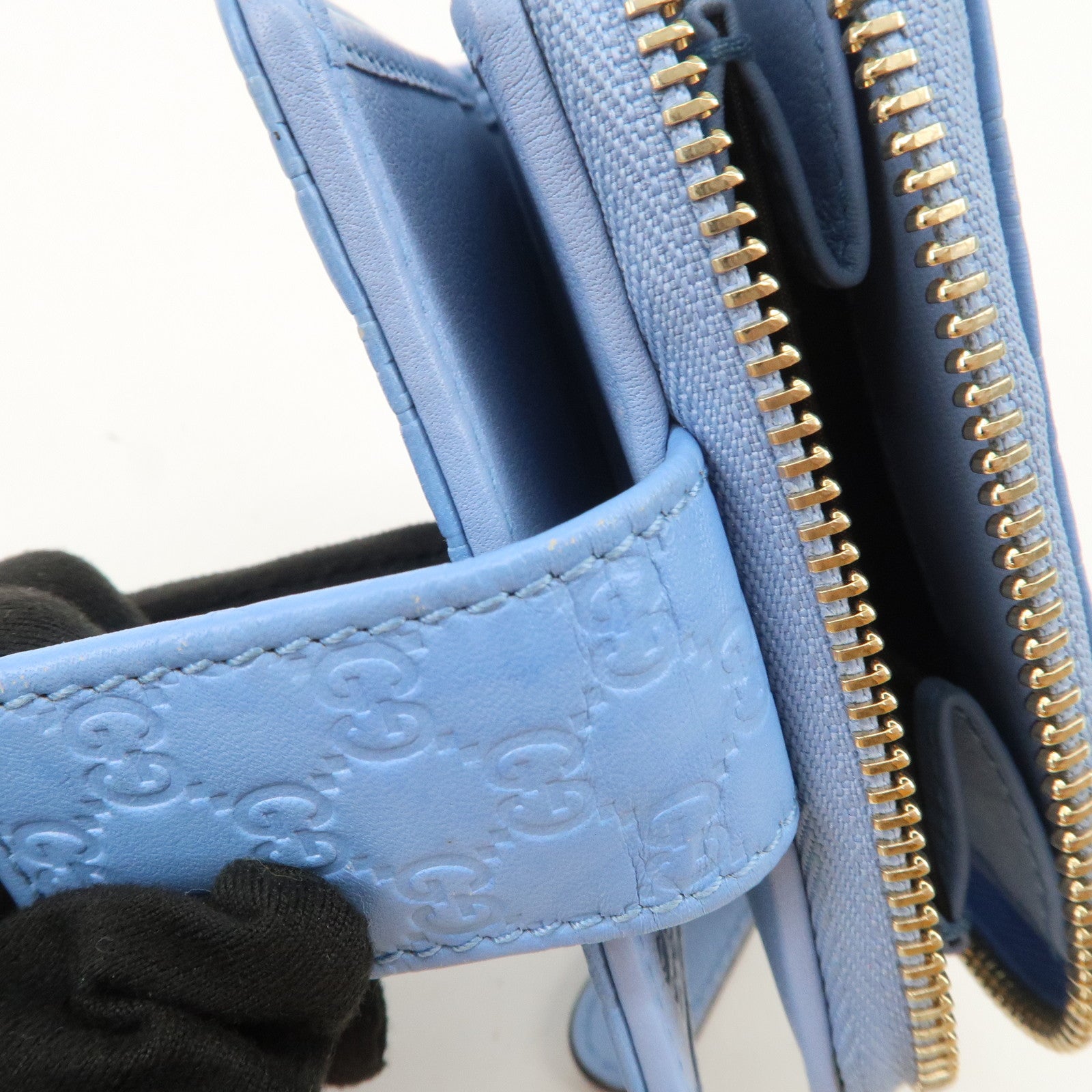GUCCI Micro Guccissima Signature Bi-Fold Compact Wallet 449395