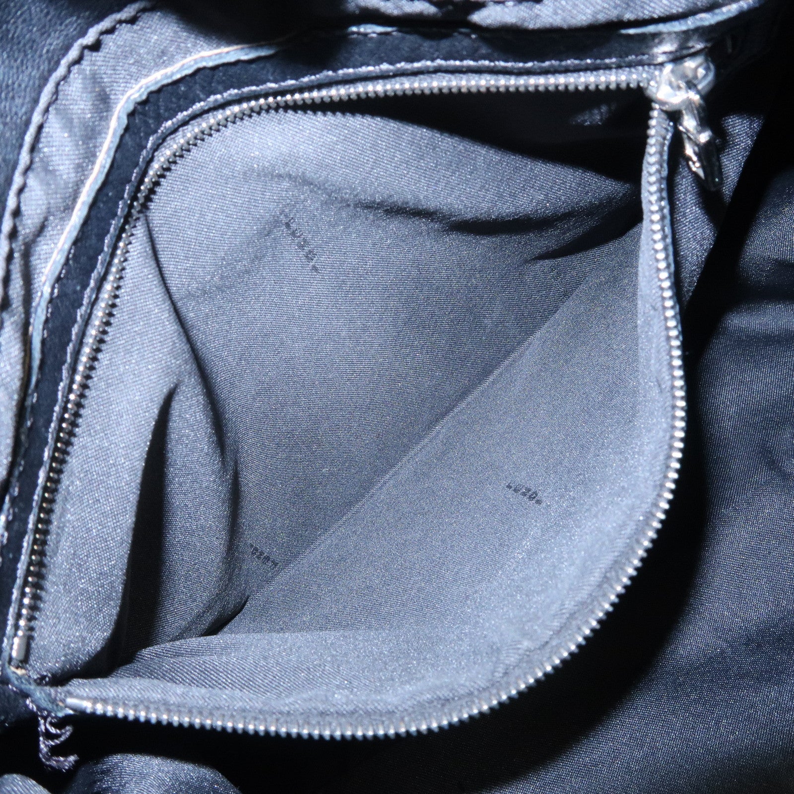 FENDI Mamma Baguette Leather Shoulder Bag Black 26325 Used