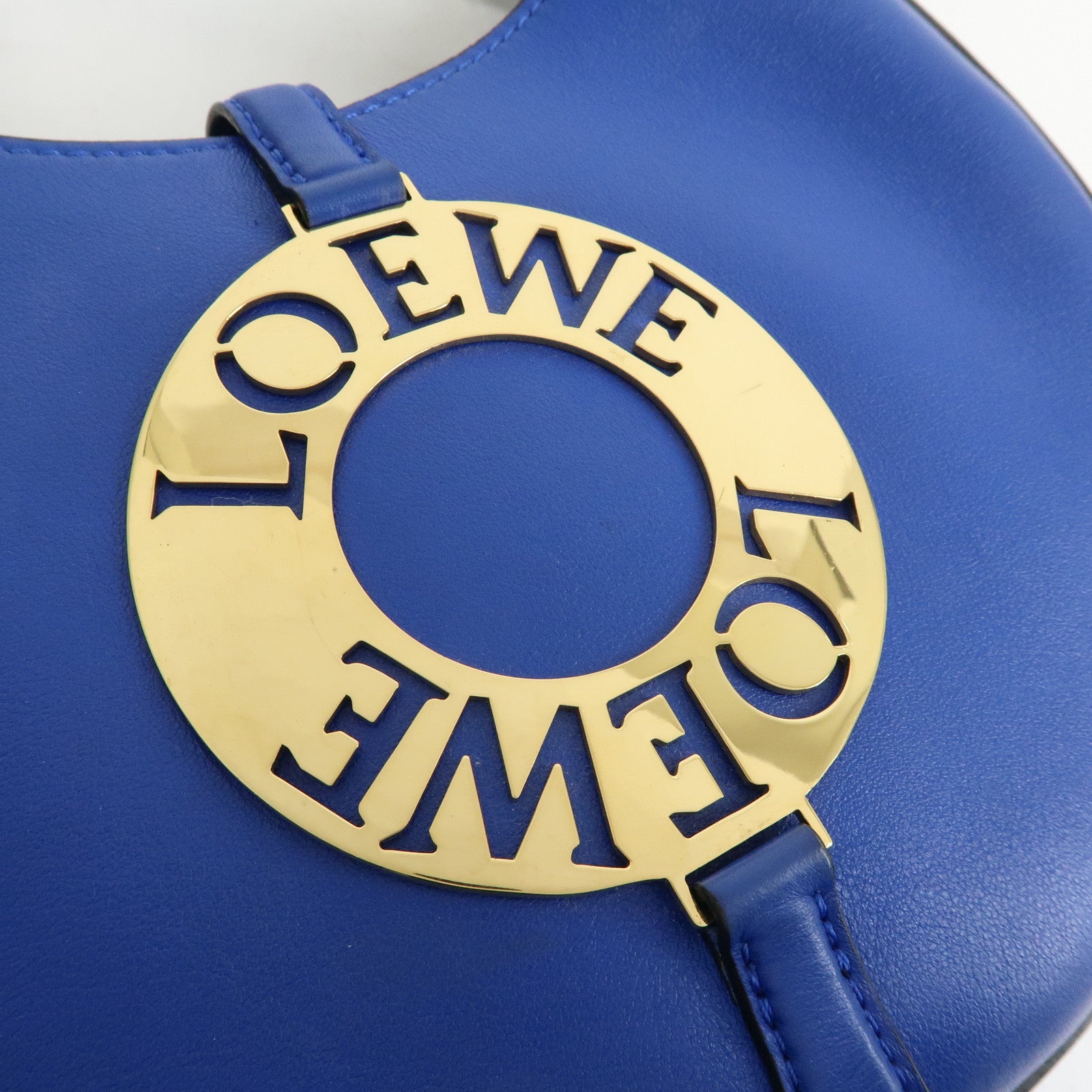 LOEWE Joyce Calf Leather Shoulder Bag Crossbody Bag Blue