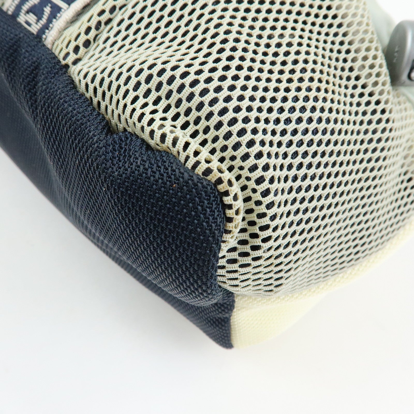 CHANEL Sportline Nylon 2Way Bag Hand Bag Navy Ivory A27892