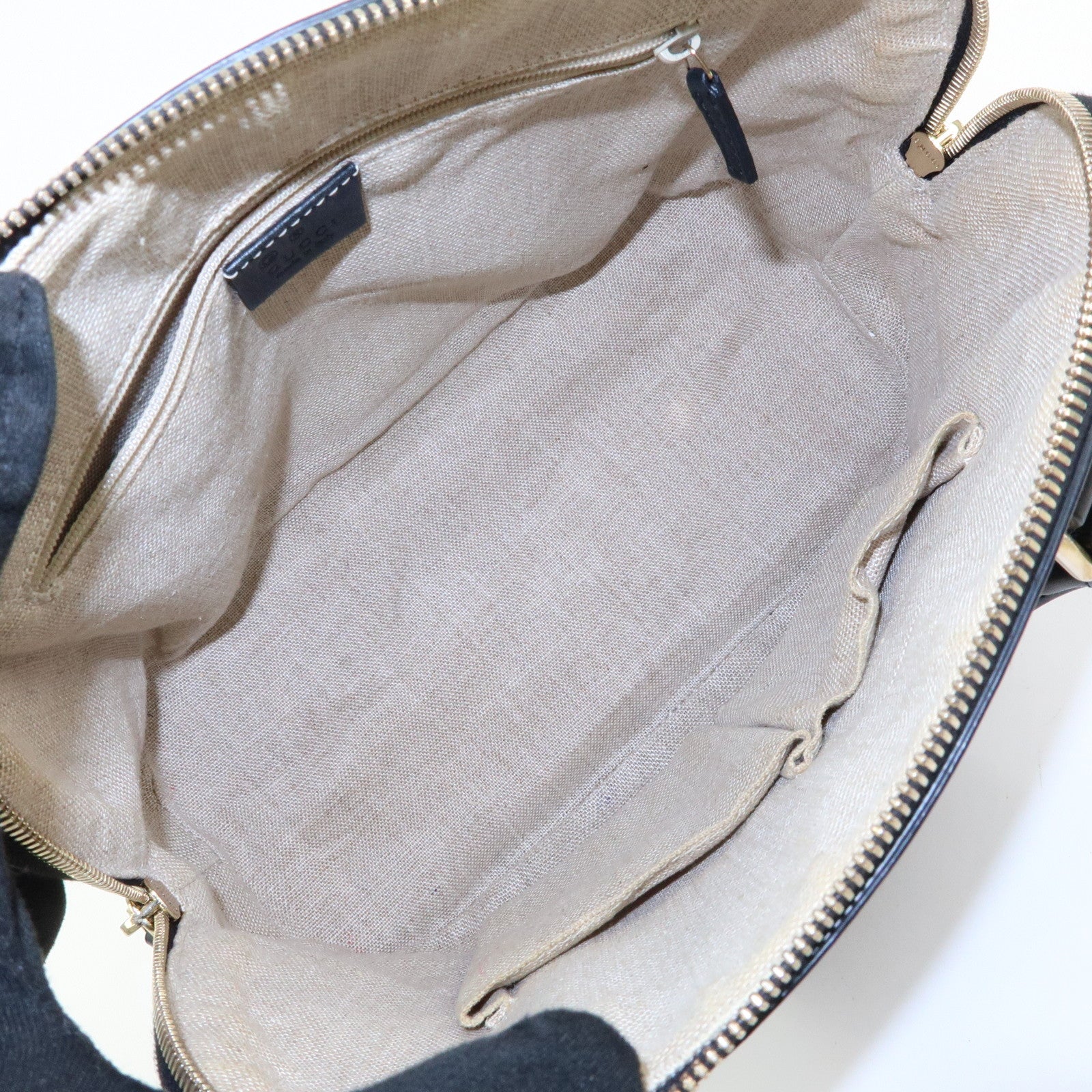 GUCCI Microguccissima Leather 2WAY Bag Hand Bag Black 449663