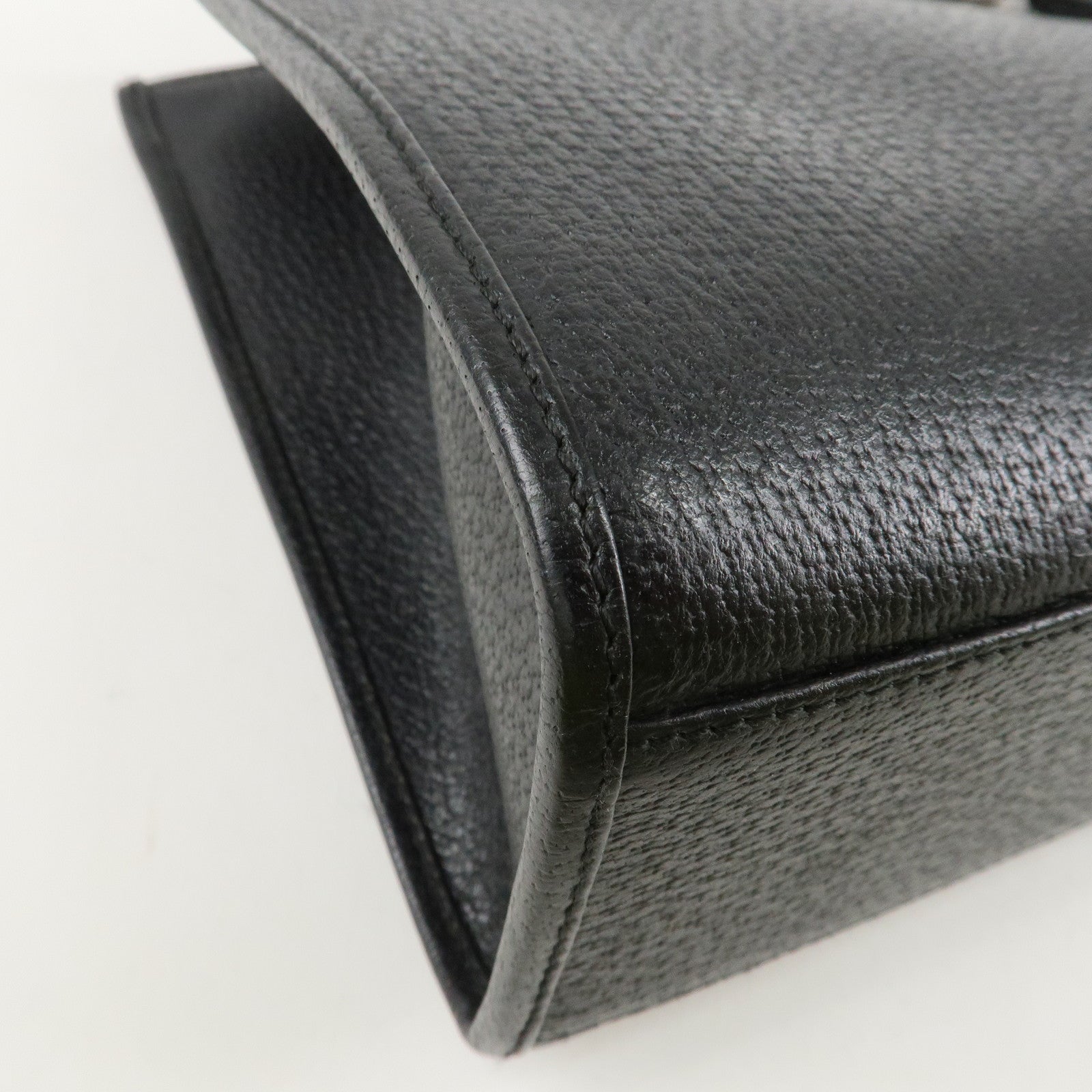 GUCCI Jackie Leather Shoulder bag Tote Bag 002.1073 Black Silver HDW Used