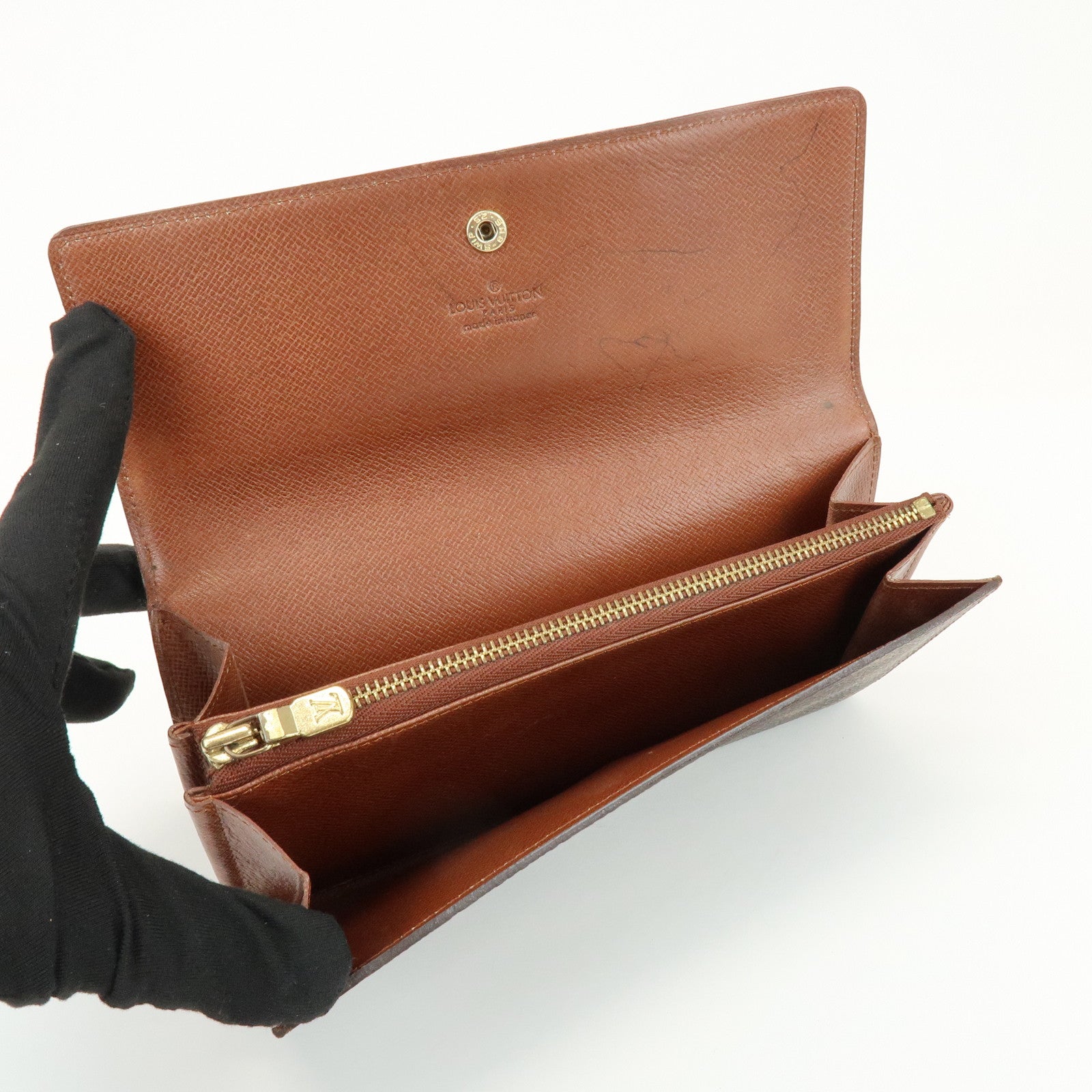 Louis Vuitton Monogram Set of 2 Long Wallets Brown M61727/M61723