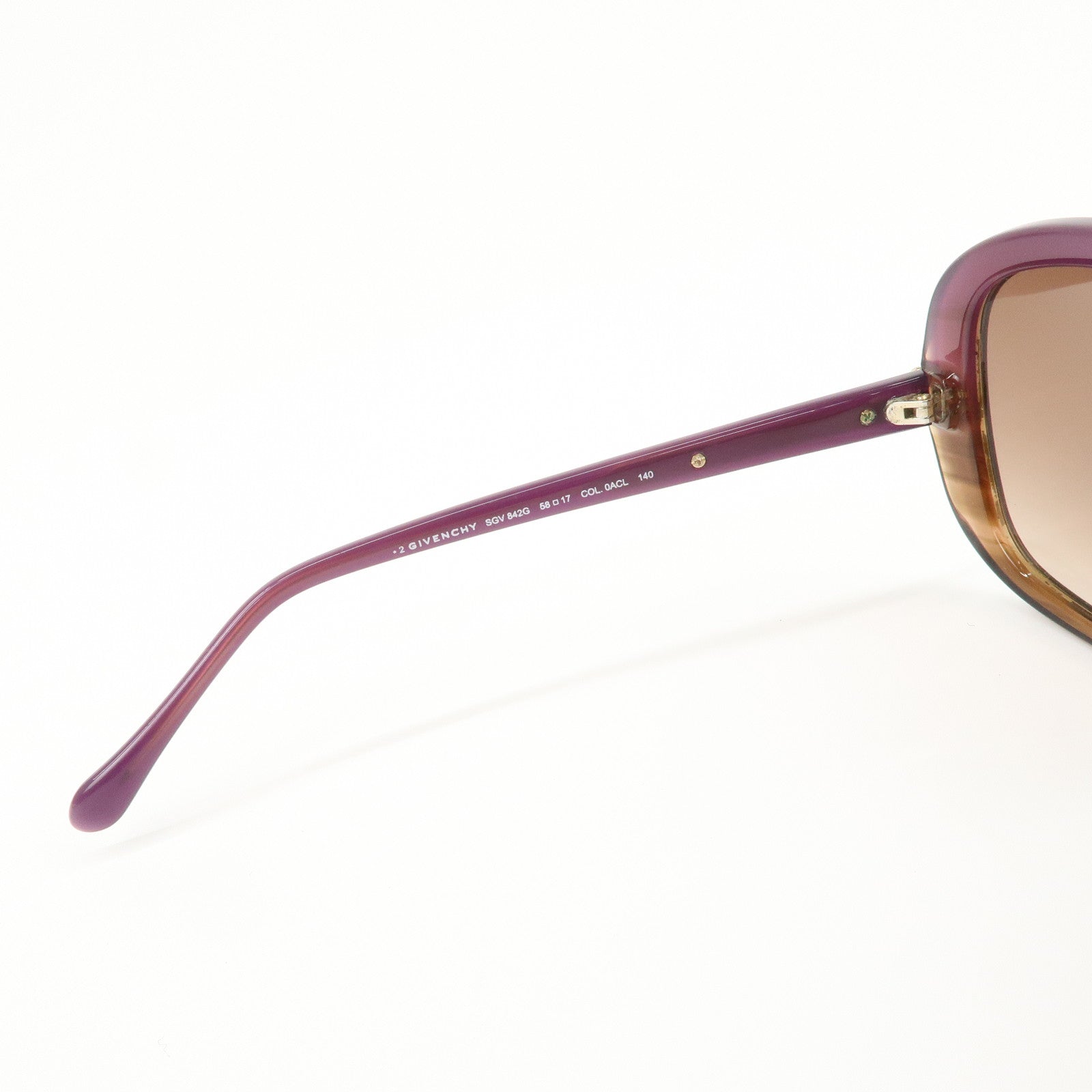 GIVENCHY Plastic Sunglasses Purple SGV842G 58□17 COL.0ACL 140