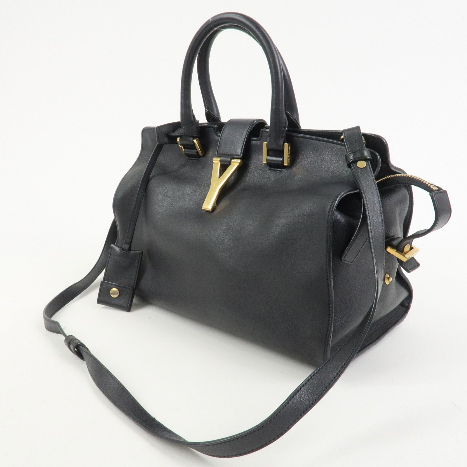 SAINT LAURENT PARIS Petit Cabas Y-Line 2Way Bag Hand Bag 311210