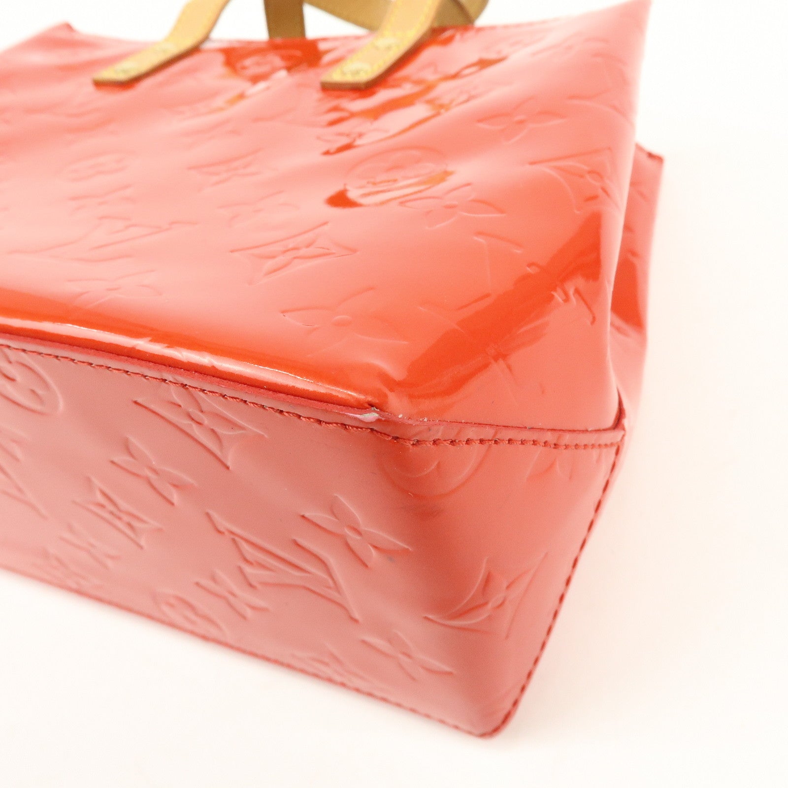 Louis Vuitton Monogram Vernis Lead PM Hand Bag Rouge M91088