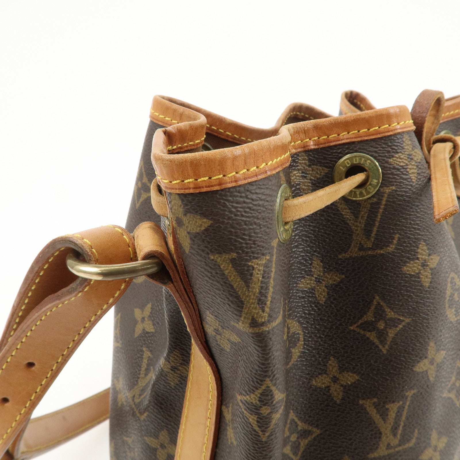Louis Vuitton Monogram Petit Noe Shoulder Bag Brown M42226