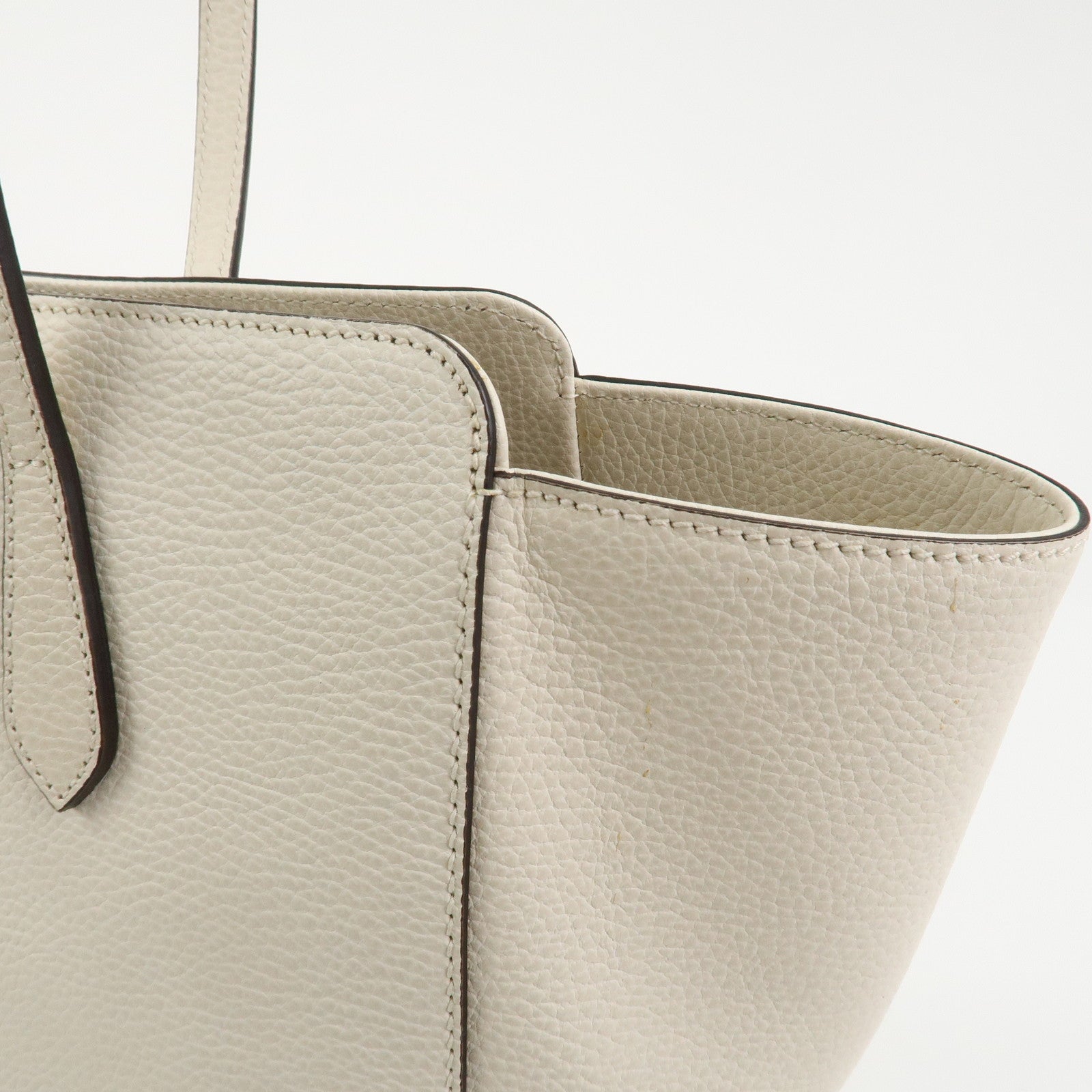 GUCCI Interlocking G Swing Large Tote Bag Shoulder Bag Ivory 354397