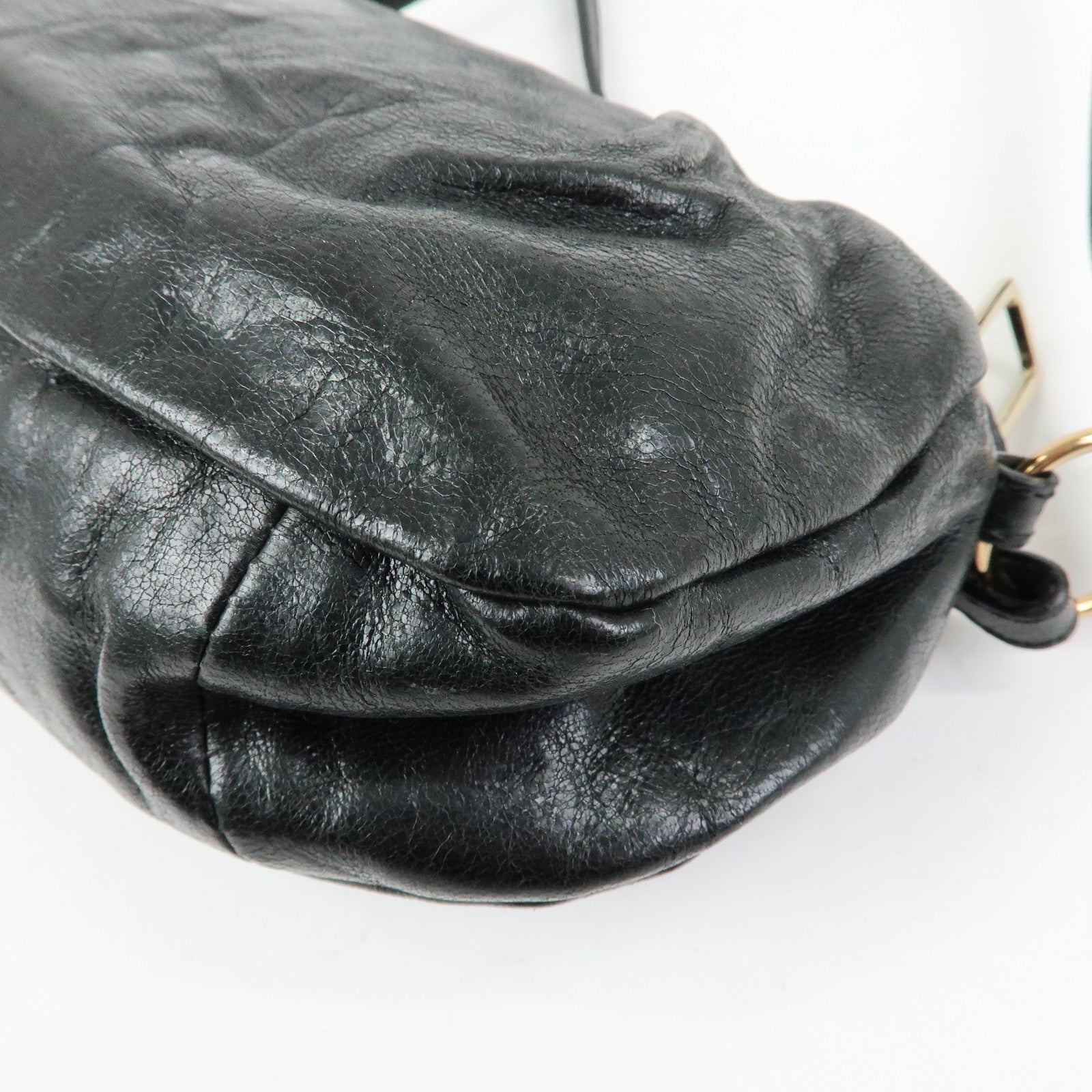 Chloe Leather 2Way Bag Mini Shoulder Crossbody Bag Clutch Bag Black