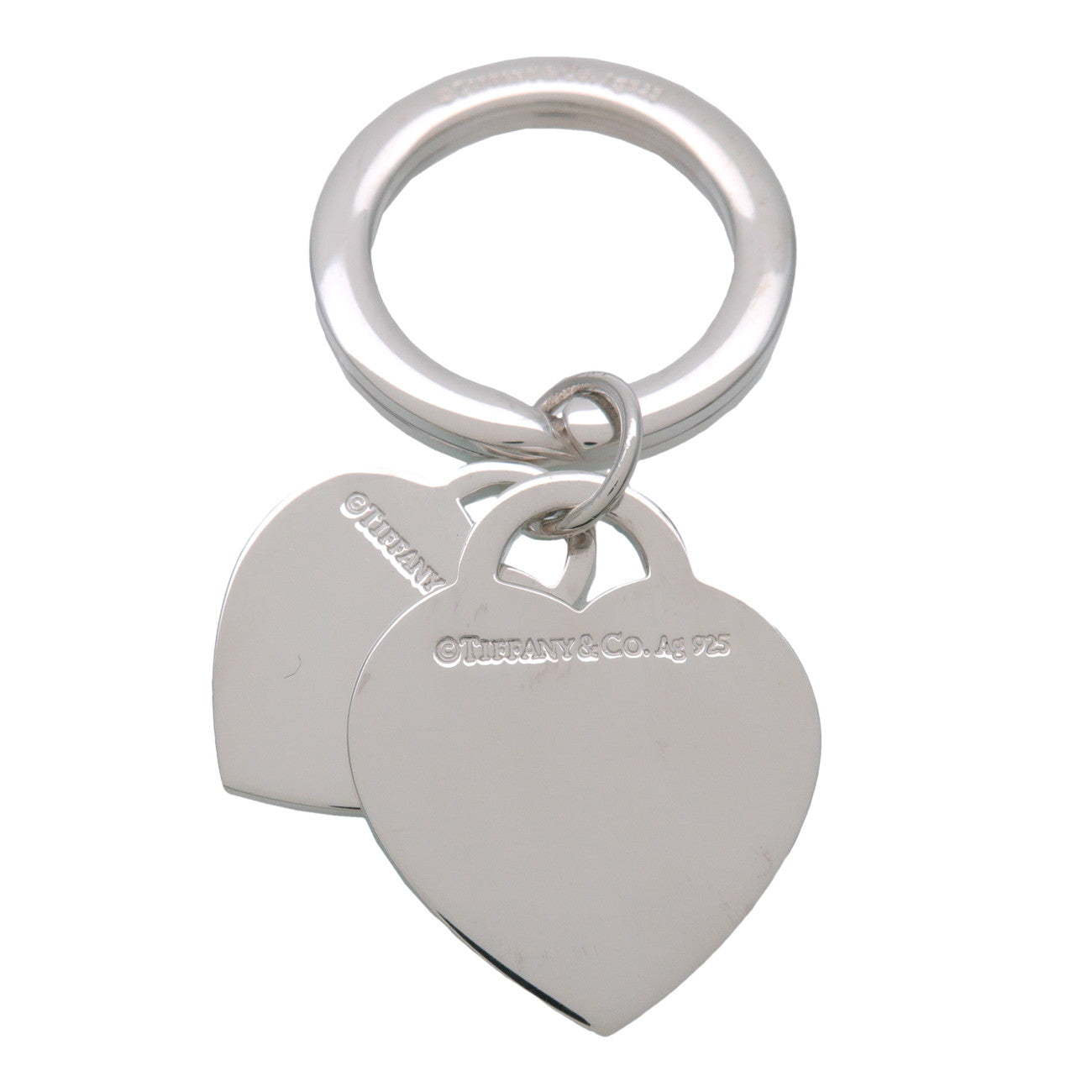 Tiffany & Co Return to Tiffany Heart Tag Key Ring SV925 Silver Blue