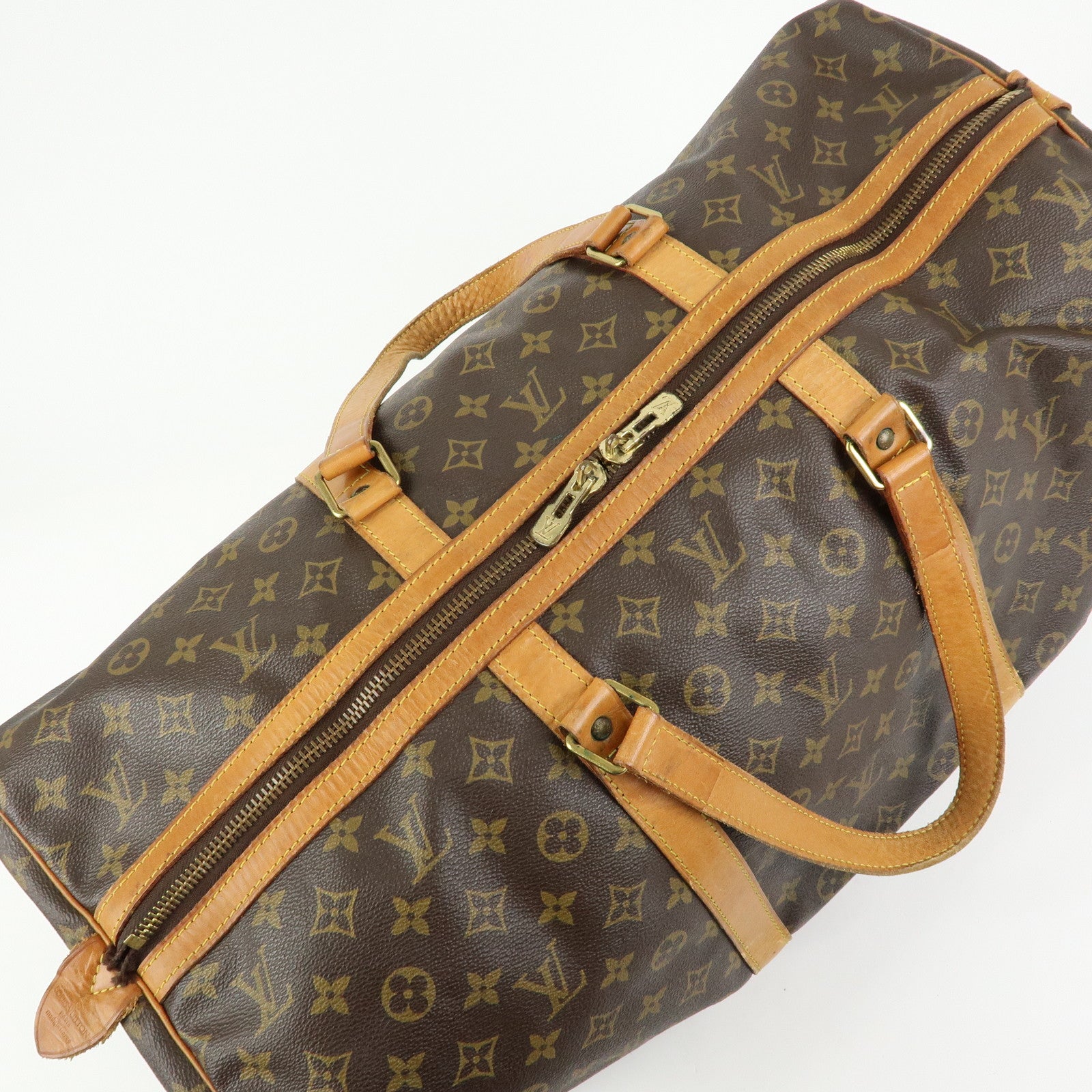 Louis Vuitton Monogram Sac Souple 55 Boston Bag Brown M41622