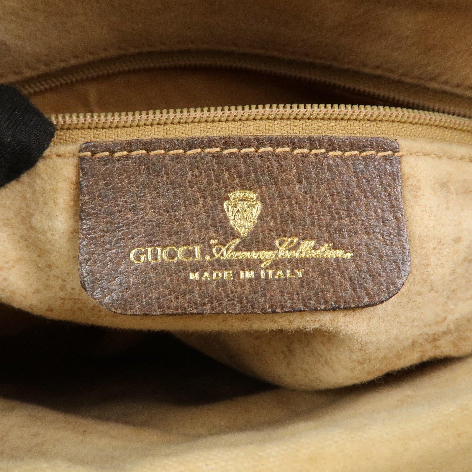 GUCCI  Set Of 2 GG Monogram Leather Clutch Bags Beige Brown