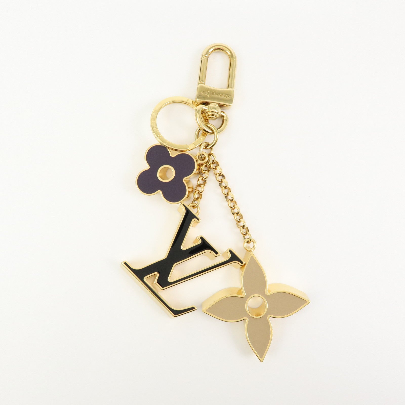 Louis Vuitton Fleur de Monogram Metal Bag Charm Key Charm M01652
