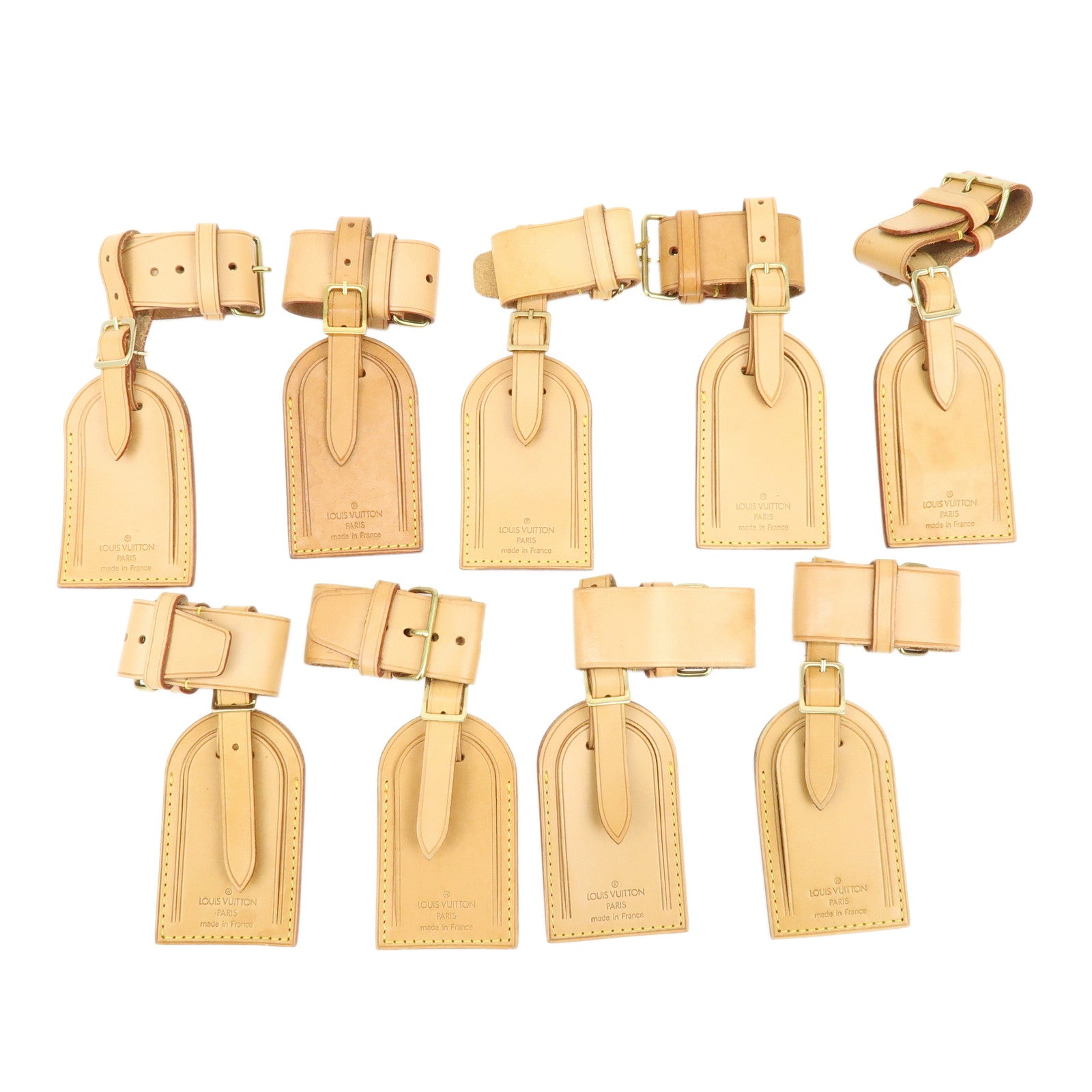 Louis Vuitton Set of 9 Leather Name Tag & Poignet